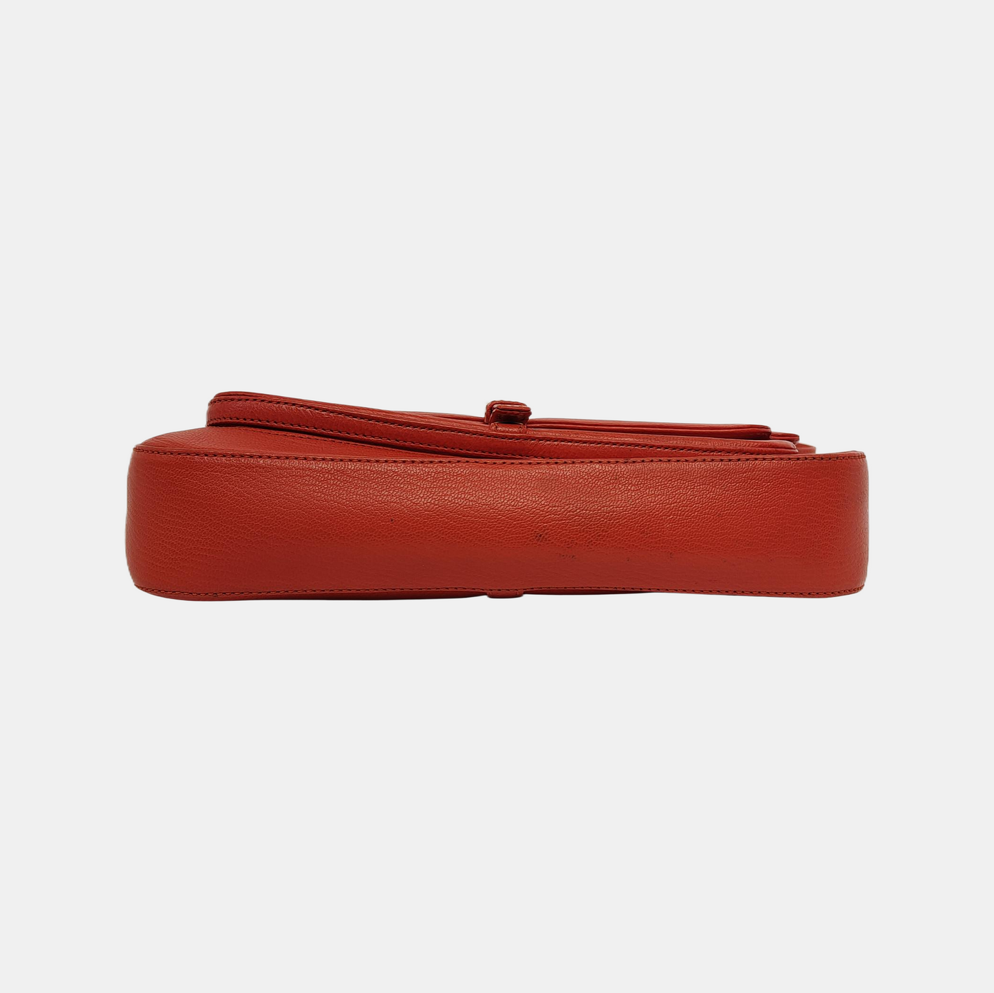 CELINE Red Calf Leather Crossbody Shoulder Bag Tote Golden hardware-(SKU)-941984200