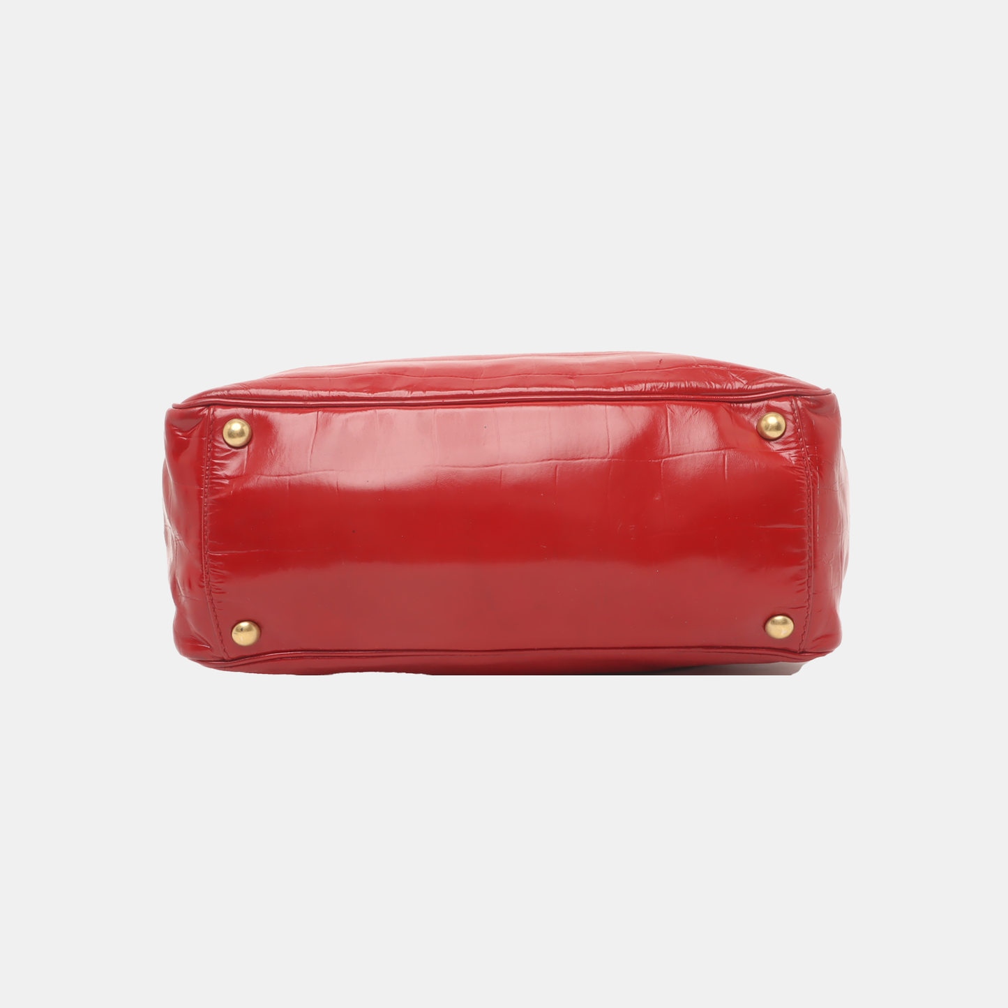 YSL Tote bag Red Patent Leather Embossed Handbag Golden hardware-(SKU)-937757054