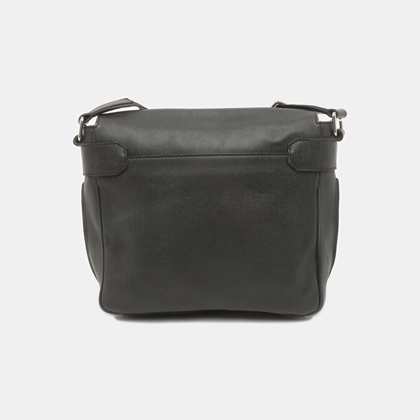 LOUIS VUITTON Black Cowhide Single Shoulder Bag Crossbody Bag Silver Hardware-(SKU)-939481514