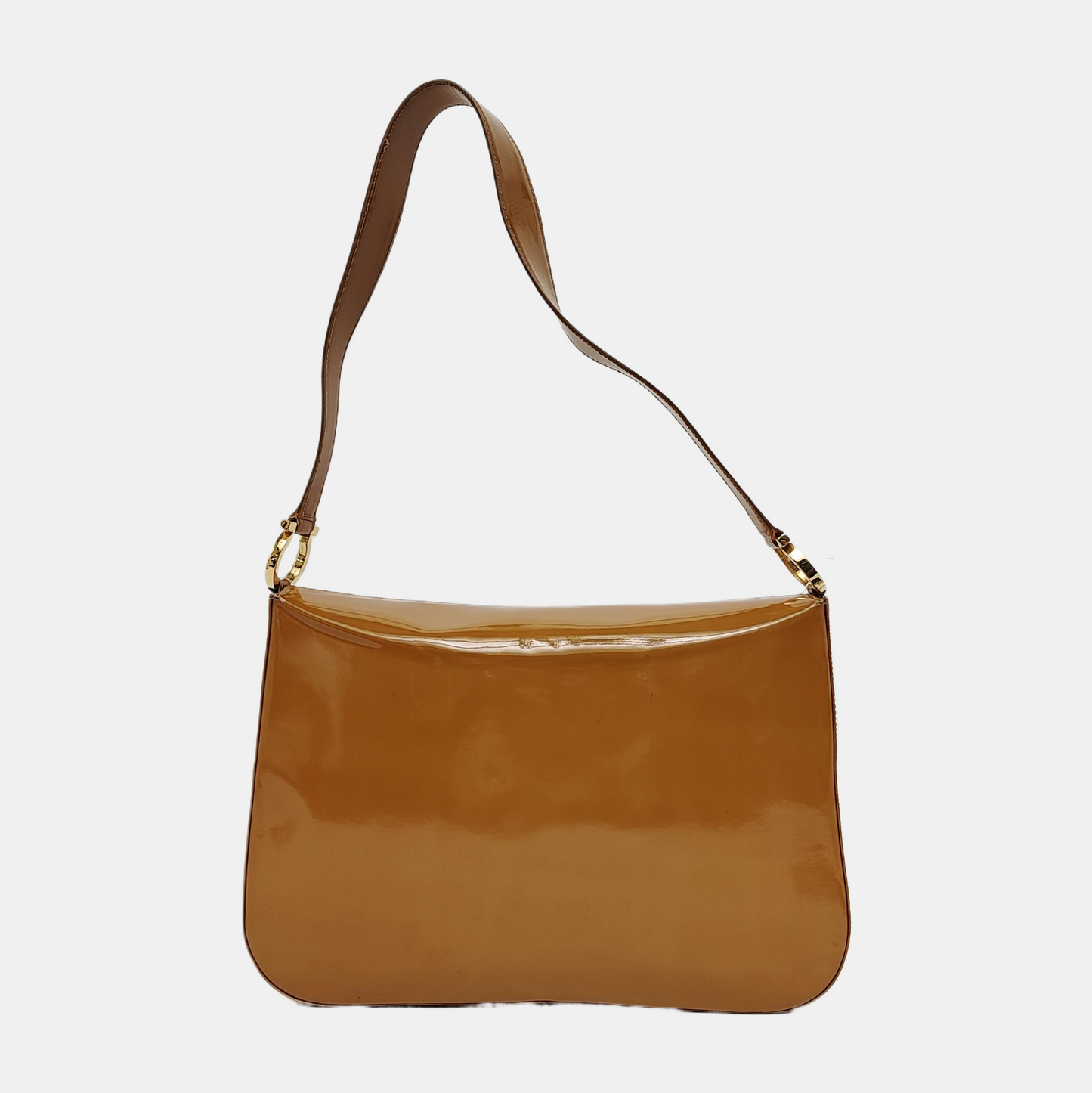 FERRAGAMO Tote bag Brown Cowhide Single Shoulder Bag Tote Golden hardware-(SKU)-942554385