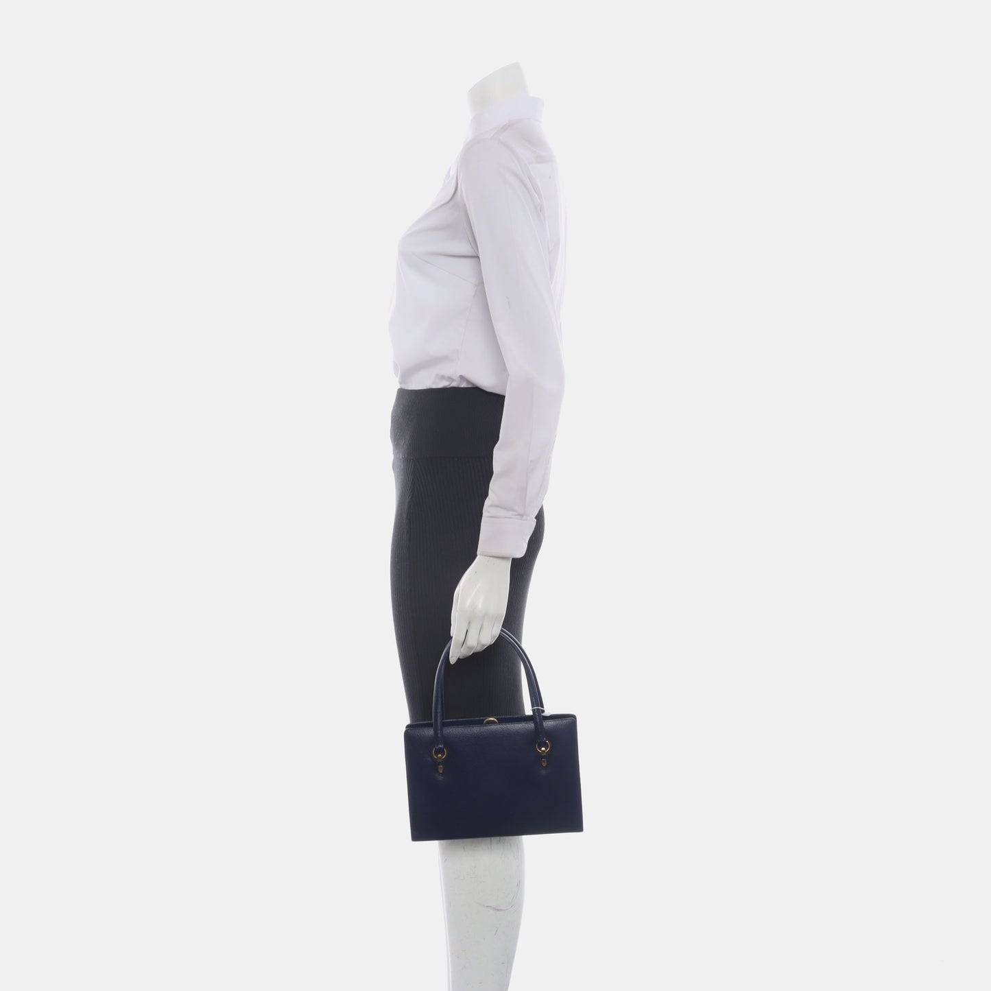 GUCCI Tote bag Blue Leather Tote Bag Golden hardware Vintage model-(SKU)-12936029
