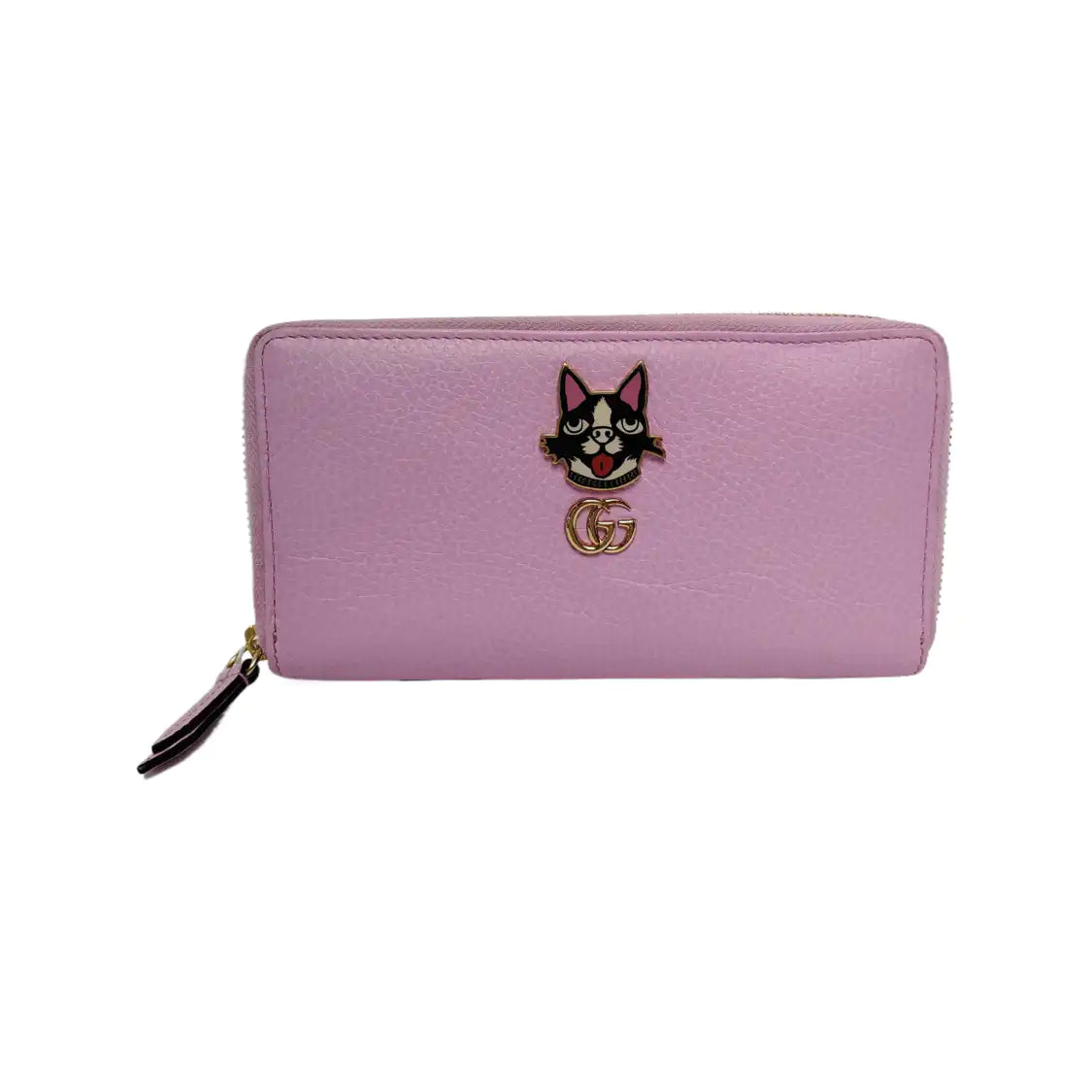 GUCCI GG Marmont Fuchsia Cowhide Badge Wallet Golden hardware-(SKU)-941729773