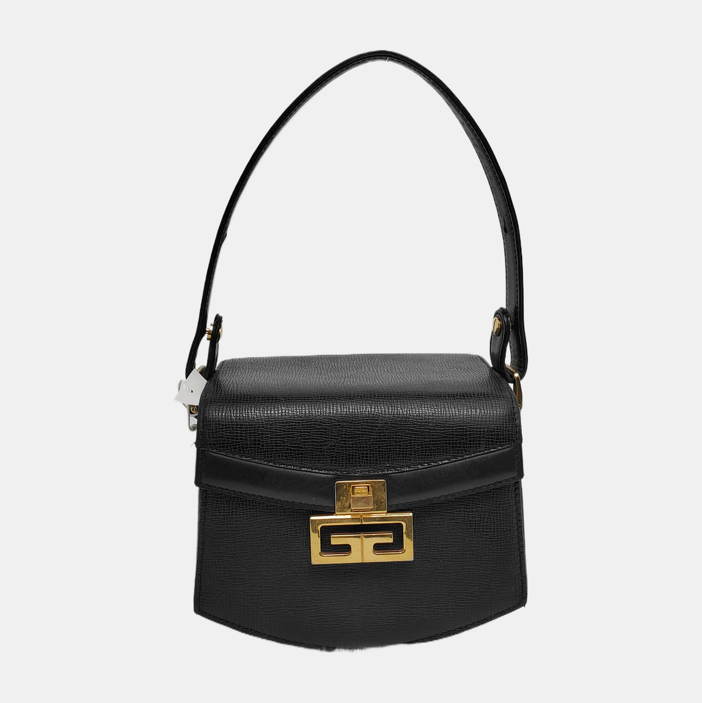 GIVENCHY Box Bag Black Cowhide Embossed Handbag Golden hardware Removable shoulder strap-(SKU)-944013708