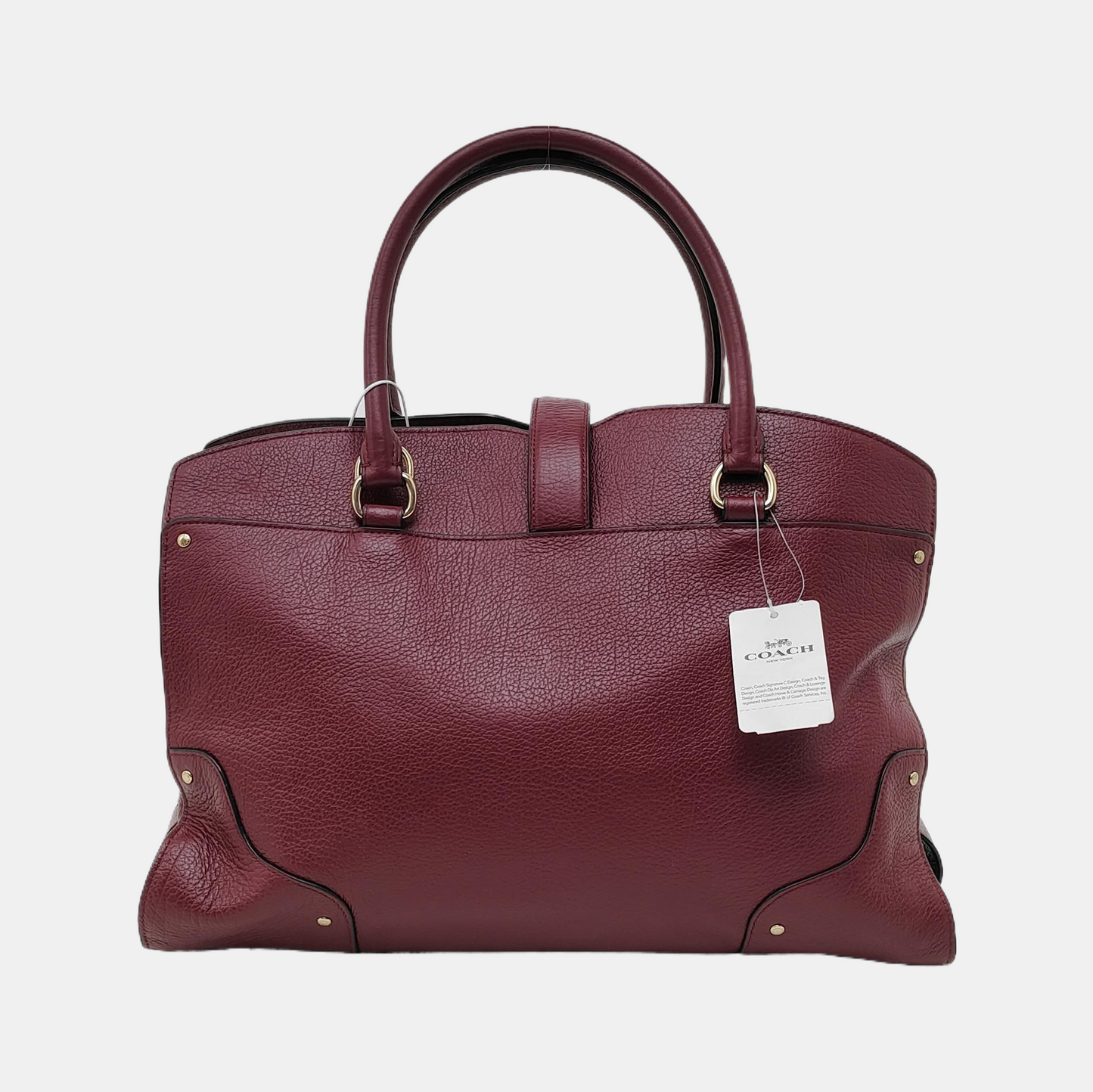 COACH MERCER Burgundy Cowhide Embossed Shoulder Bag Handbag Crossbody Golden hardware Removable shoulder strap-(SKU)-940526450