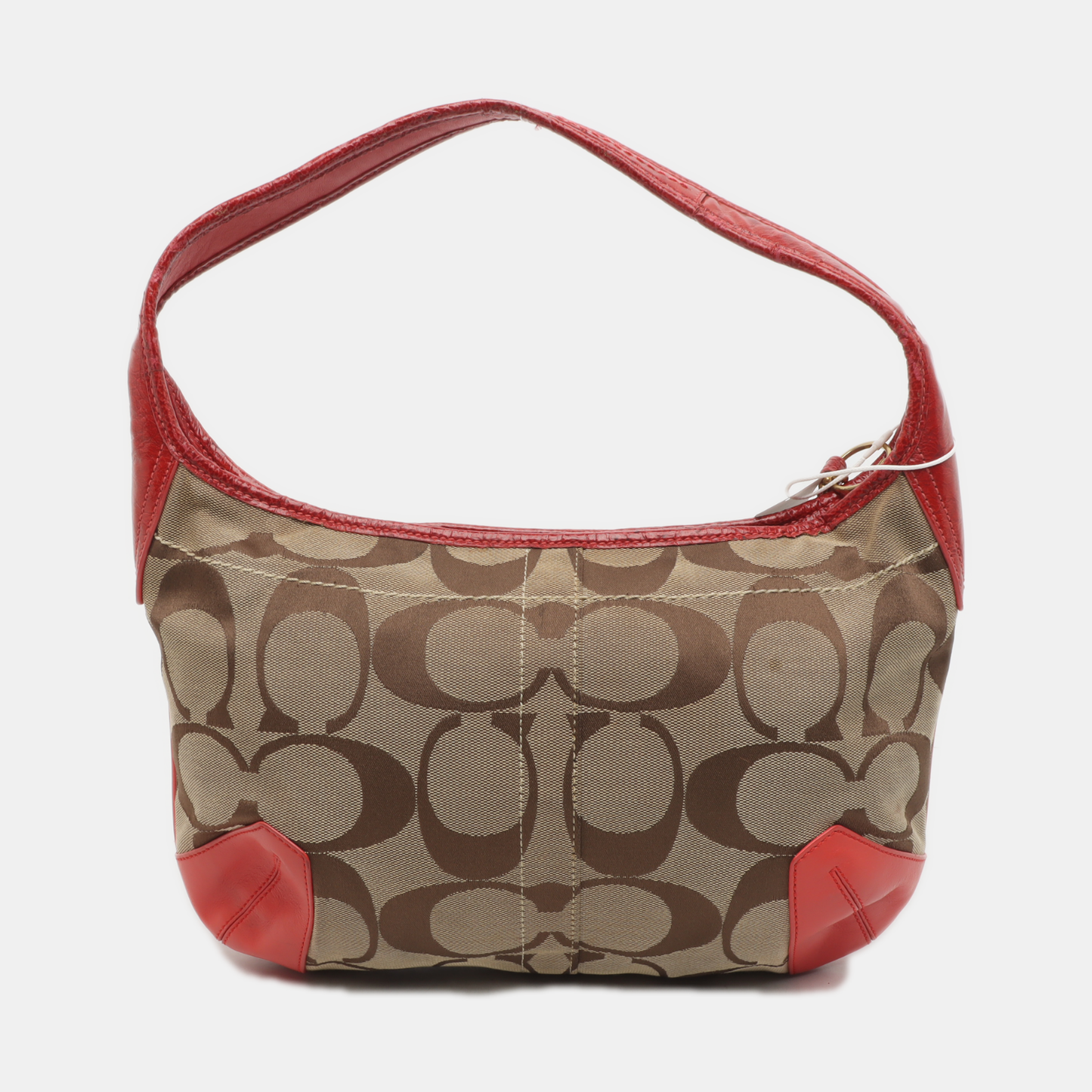 COACH Khaki canvas monogram crossbody bag, handbag Golden hardware-(SKU)-933082585