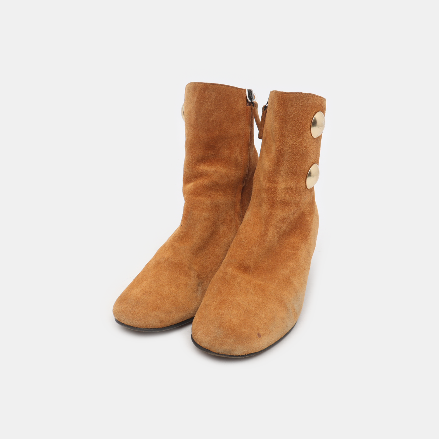 Chloé 36.5code Light Brown Nubuck Women's Mid-Heel Shoes-(SKU)-14487021