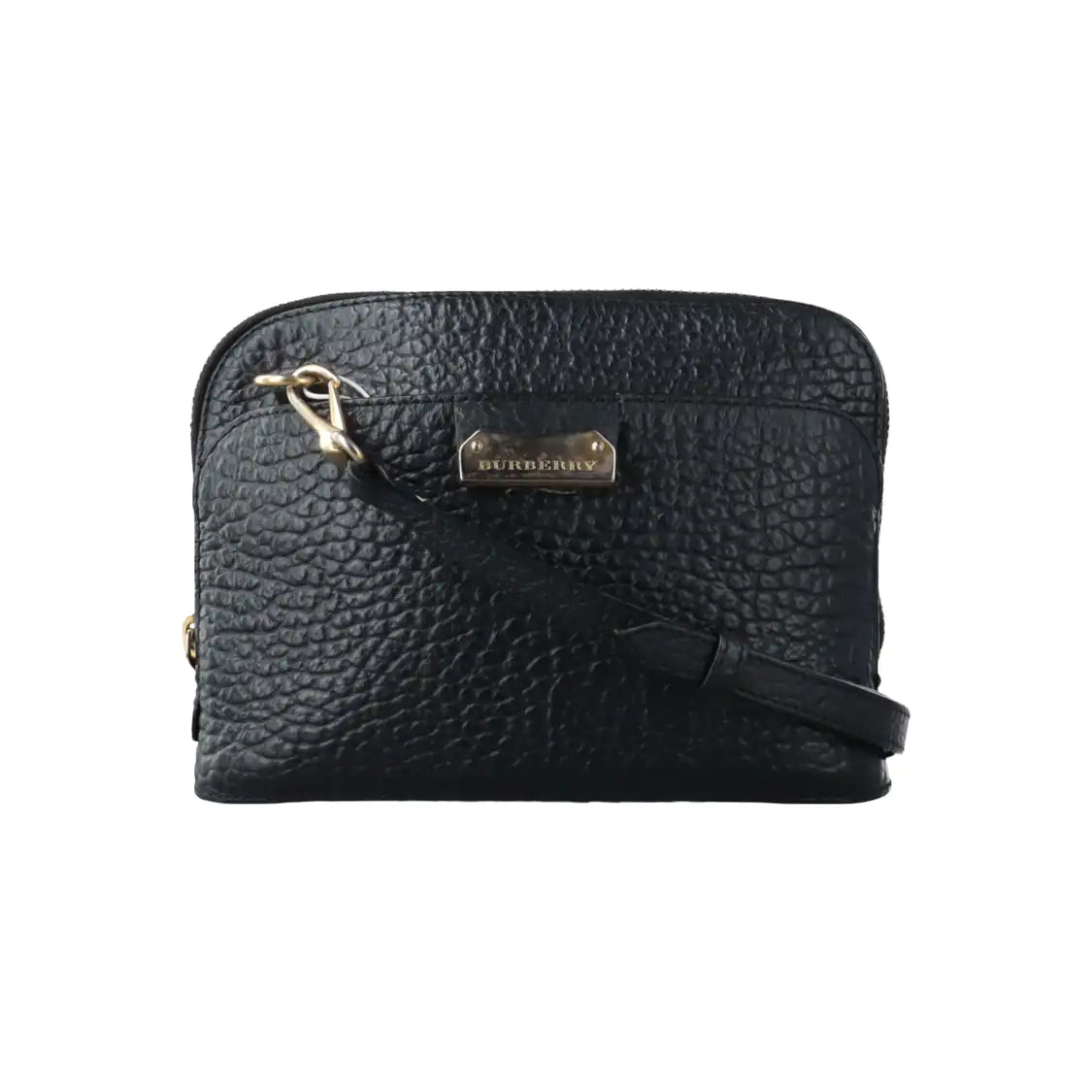 BURBERRY Harrogate Black Cowhide Single Shoulder Bag Crossbody Bag Golden hardware-(SKU)-933835304