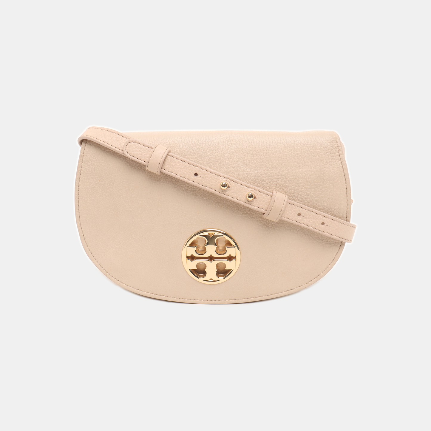 TORY BURCH Britten Nude Pink Cowhide Single Shoulder Bag Golden hardware Removable shoulder strap-(SKU)-939291612