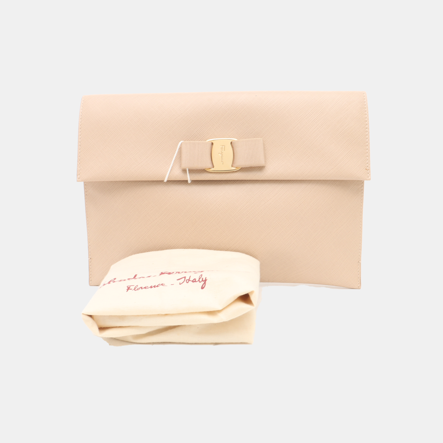 FERRAGAMO Vara Pink Cowhide Pocketbook Golden hardware-(SKU)-934750987