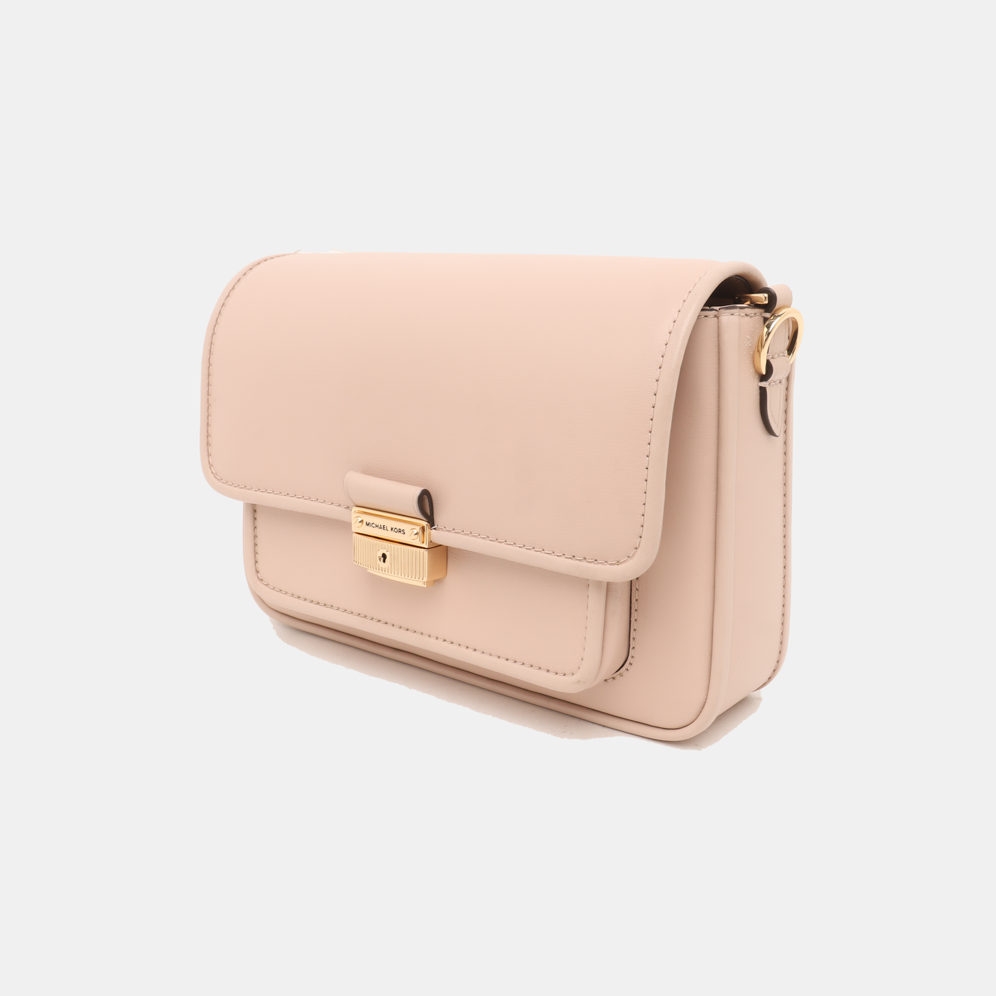 MICHAEL KORS Bradshaw Medium size Light Pink Leather Crossbody Shoulder Bag Handbag shoulder straps-(SKU)-14044742