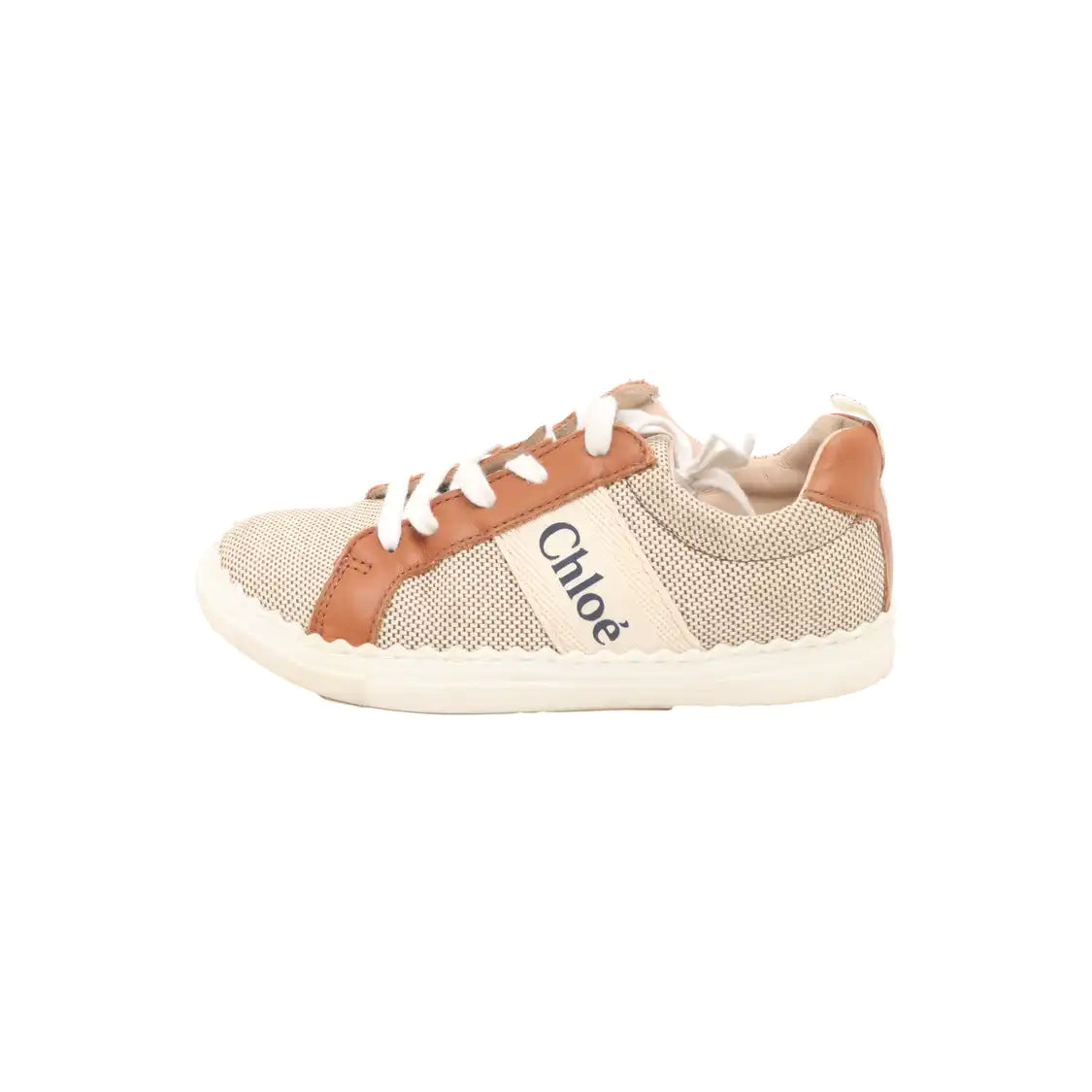 Chloé 32code Autumn and Spring Beige Fabric Women's Athletic Casual Shoes-(SKU)-933067743
