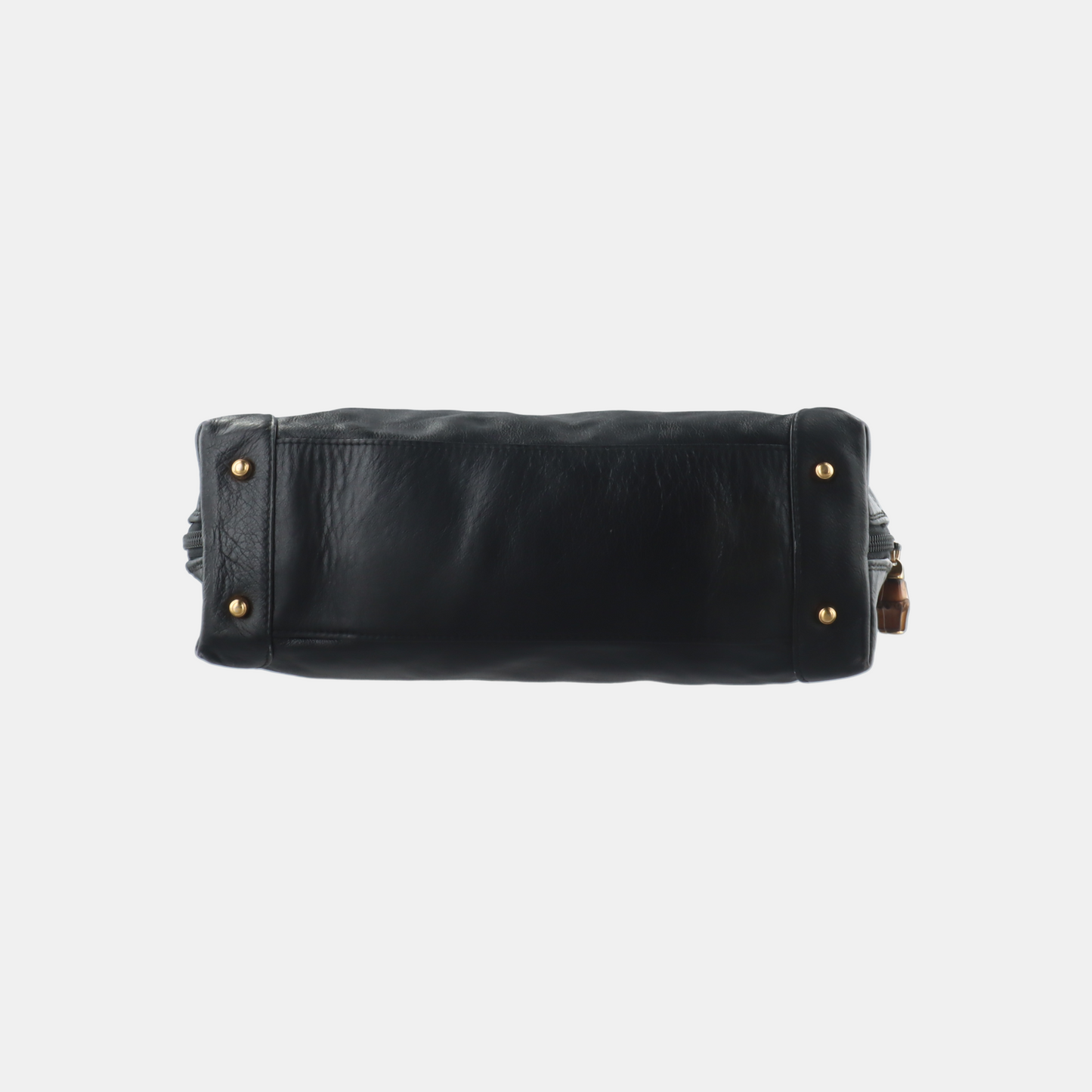 GUCCI Black Leather Tote Bag Shoulder Bag Golden hardware-(SKU)-14020252
