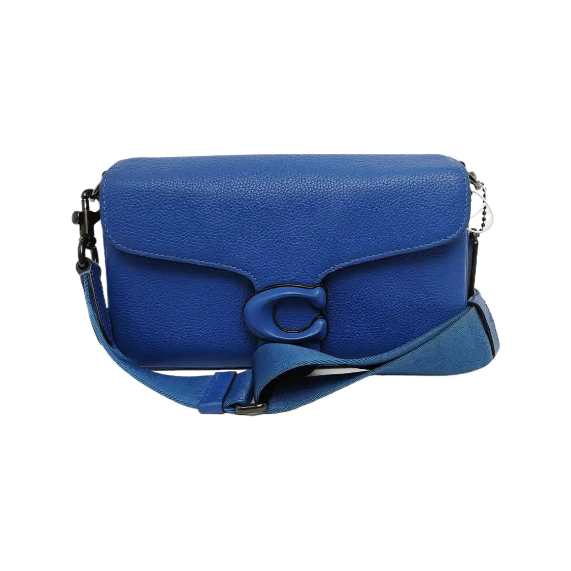COACH PILLOW TABBY 26 Blue Cowhide Single Shoulder Bag Sling Bag Tote Silver Hardware Removable shoulder strap-(SKU)-943358336