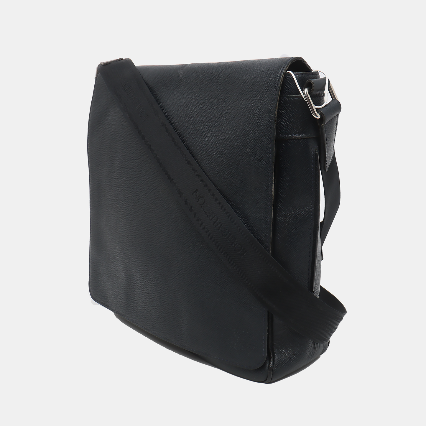 LOUIS VUITTON BOREAL Dark Blue Cowhide Single Shoulder Bag Crossbody Bag Silver Hardware-(SKU)-931854532