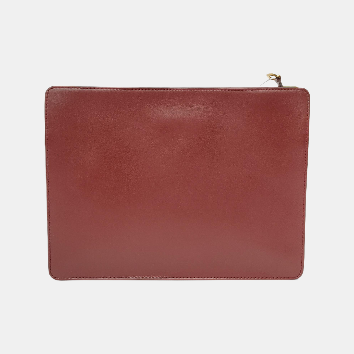 Cartier Burgundy Leather Handbag Golden hardware-(SKU)-942555568