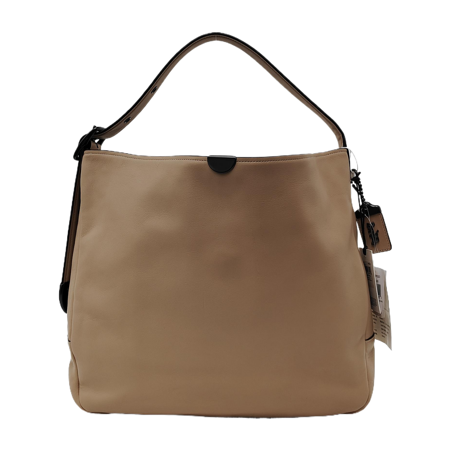 COACH Khaki cowhide single shoulder bag Black hardware-(SKU)-940524452