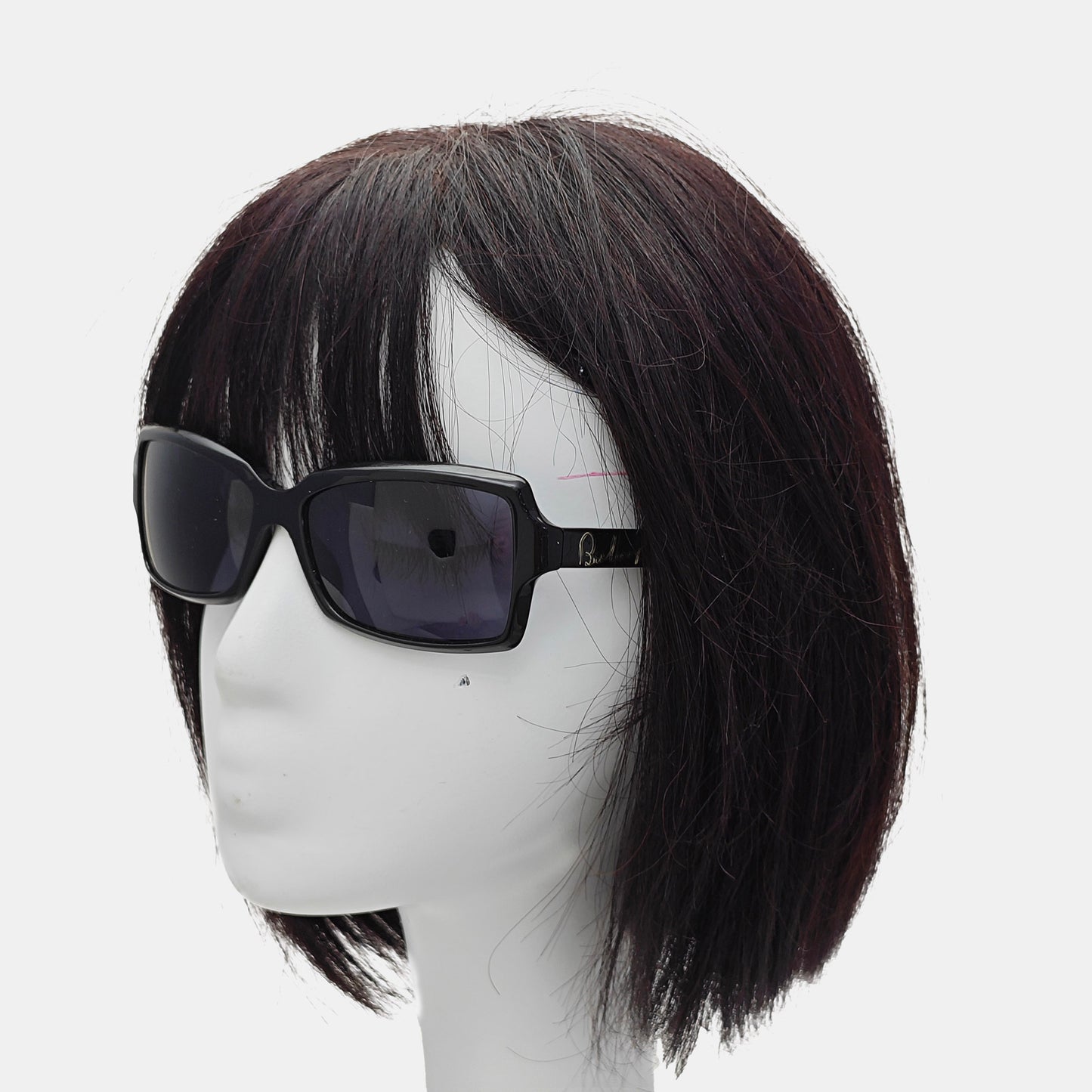 BURBERRY Gray Square Synthetic Sunglasses-(SKU)-948710850