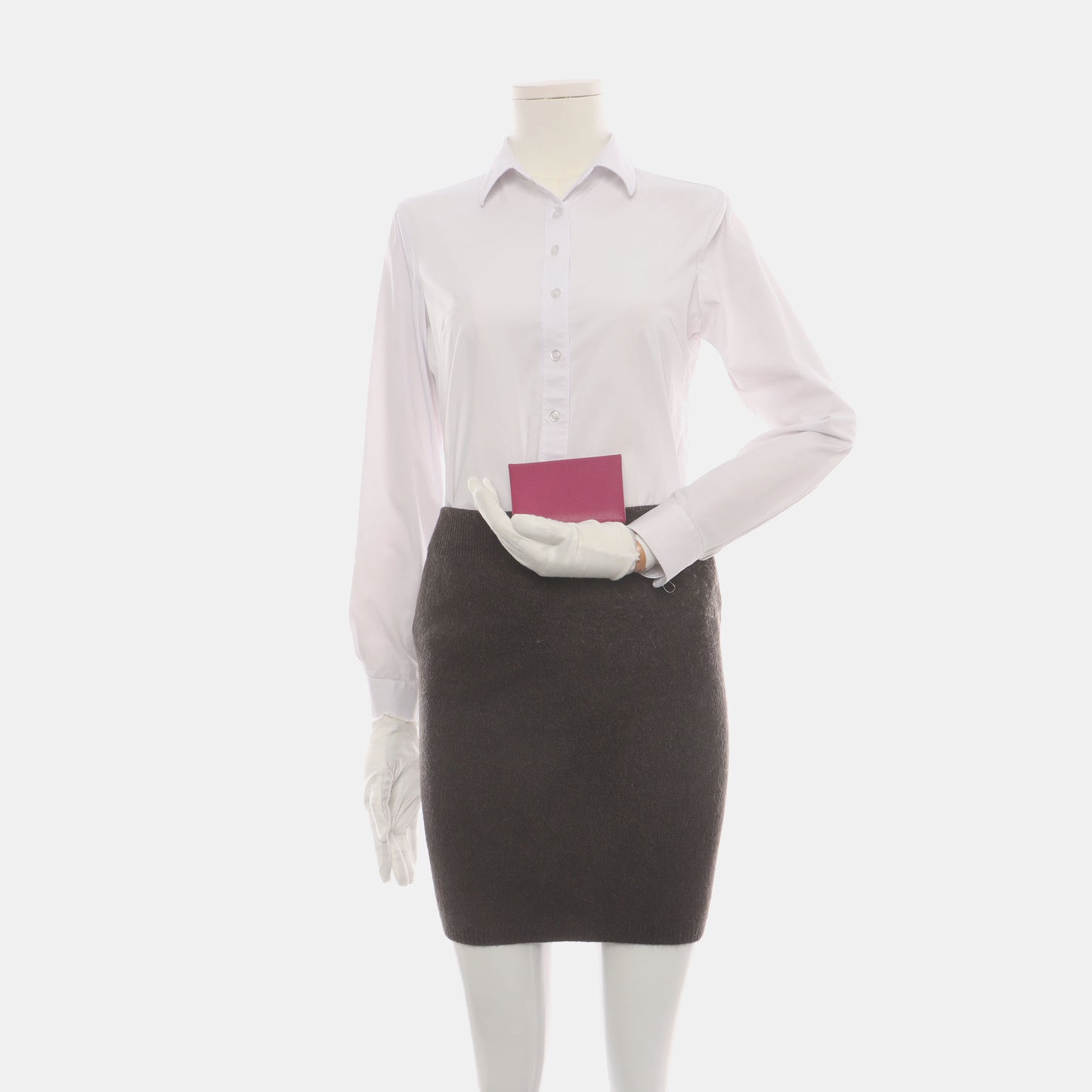 HERMÈS Calvi Magnolia PinkEpsom牛皮卡包 Silver Hardware Astamp-(SKU)-937045587
