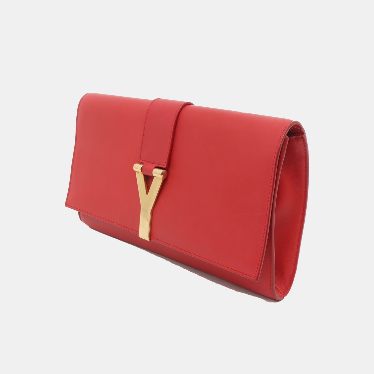 YSL CHYC Y LIGNE Red Cowhide Handbag Golden hardware-(SKU)-935154506
