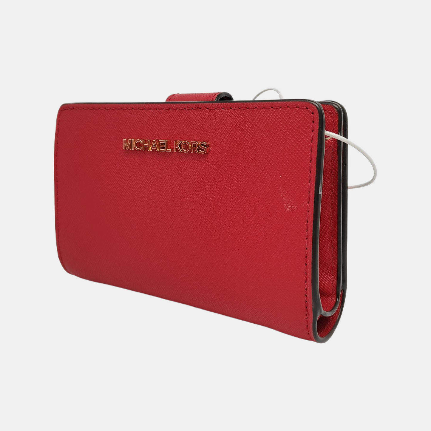 MICHAEL KORS Jet Set TravelRed leather embossed wallet-(SKU)-942953217