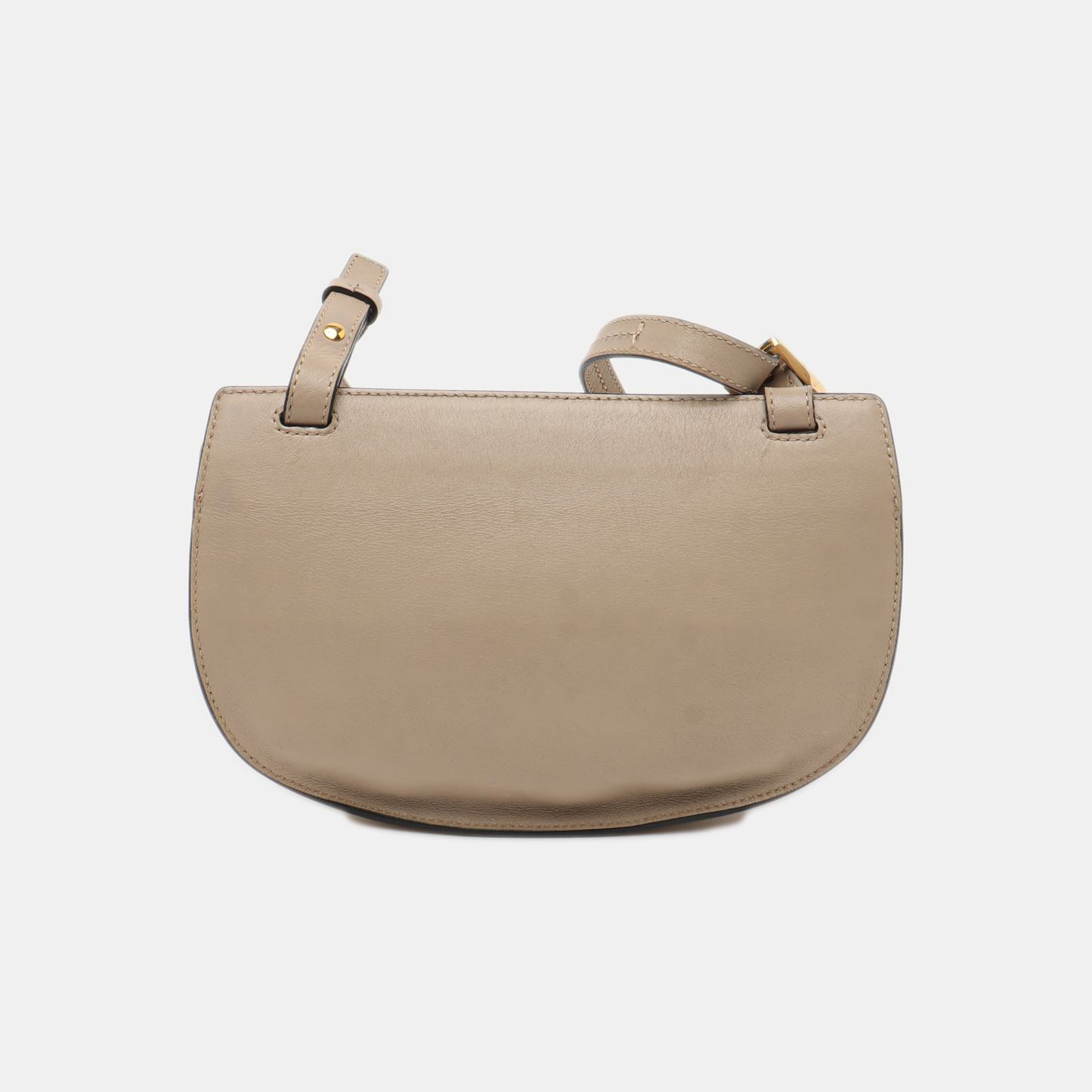 Chloé Georgia Light Gray Cowhide Crossbody Bag Golden hardware Removable shoulder strap-(SKU)-14414002