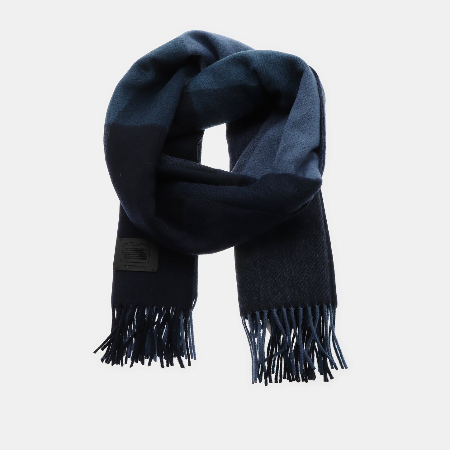 COACH Blue wool scarf-(SKU)-931700877