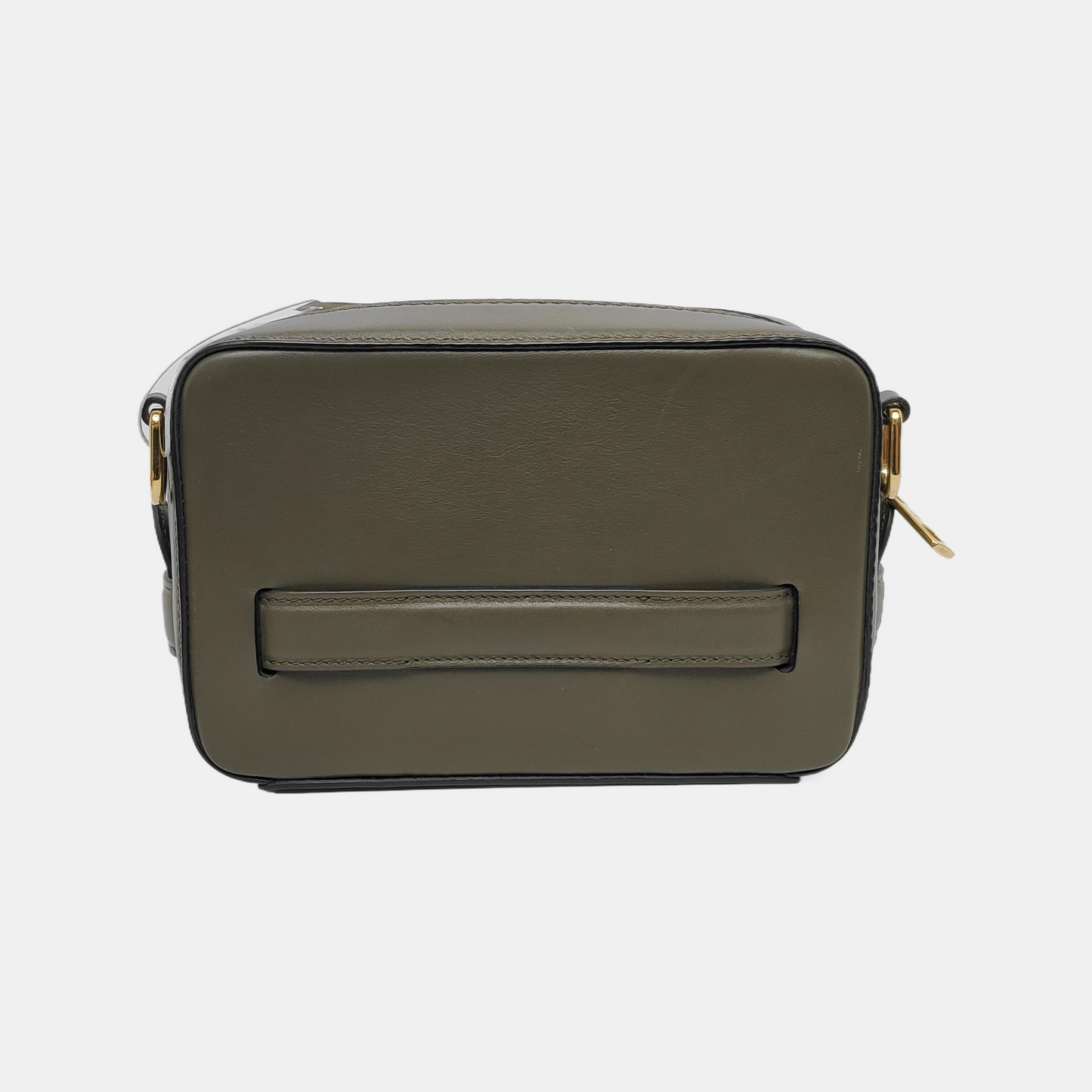 Alexander McQUEEN Camera Bag Dark Green Calfskin Embossed Single Shoulder Bag Golden hardware Removable shoulder strap-(SKU)-940170035