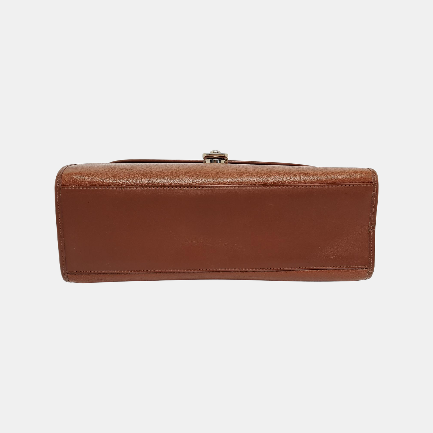 BURBERRY Brown Cowhide Handbag Silver Hardware-(SKU)-14318361