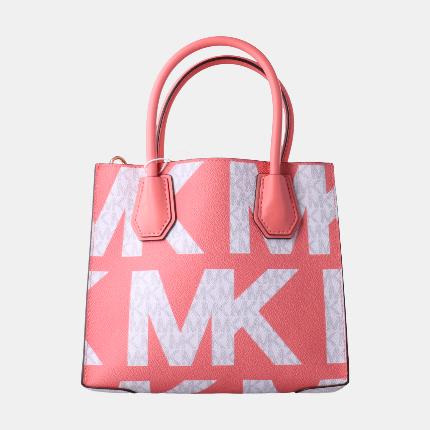 MICHAEL KORS Mercer Medium size Pink coated canvas vintage crossbody bag shoulder bag tote bag handbag Golden hardware Removable shoulder strap-(SKU)-14044791