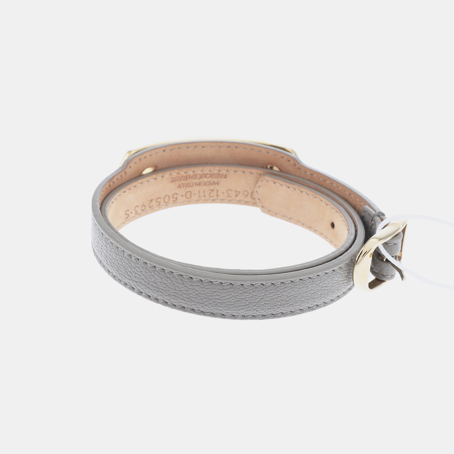 BALENCIAGA Gray Leather Alloy Bracelet Length51cm-(SKU)-943128284