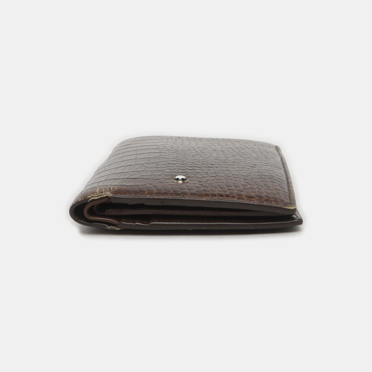 MONTBLANC MeisterstuckBrown Leather Embossed Wallet-(SKU)-936130123