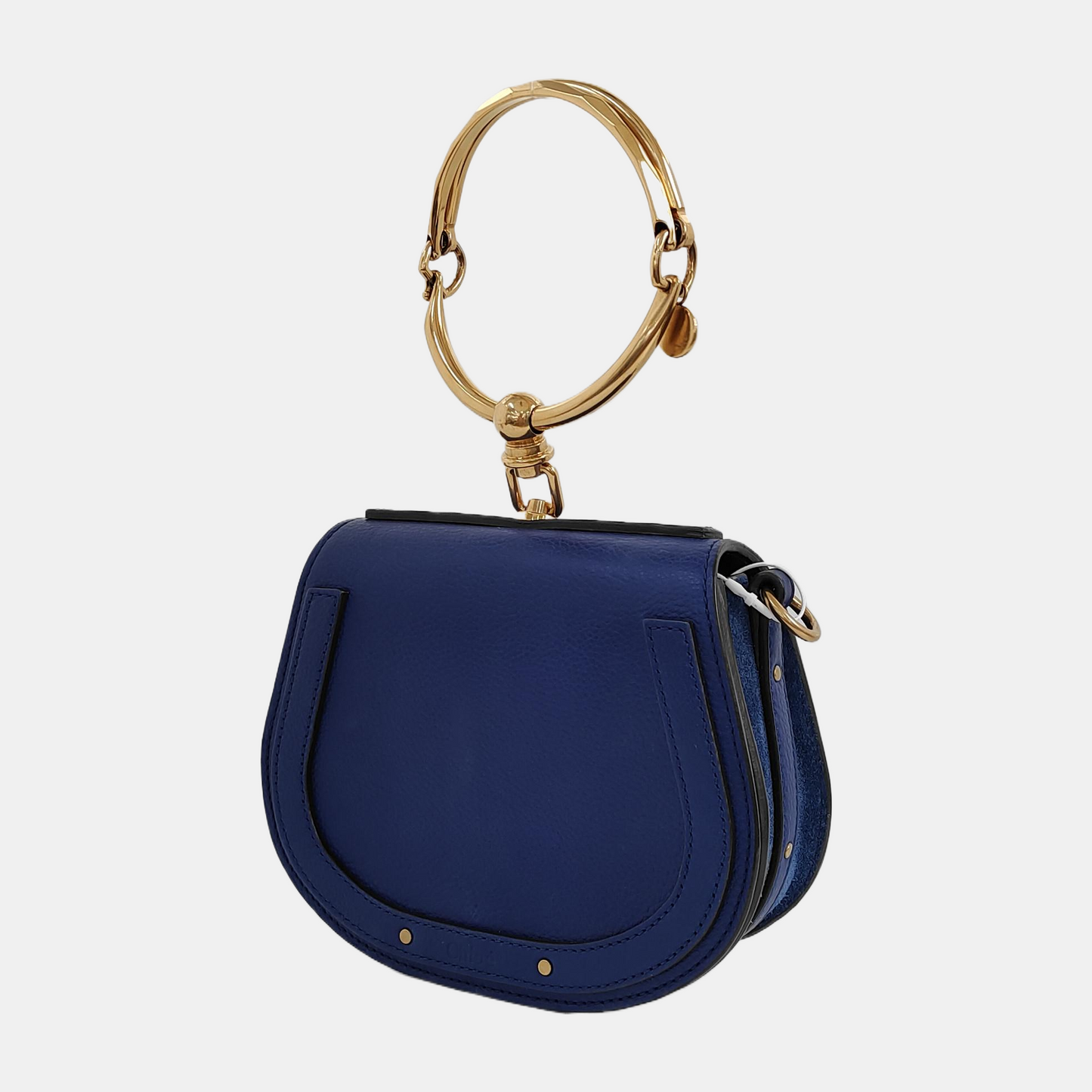 Chloé Nile Blue Cowhide Single Shoulder Bag Sling Bag Tote Golden hardware Removable shoulder strap-(SKU)-942720011