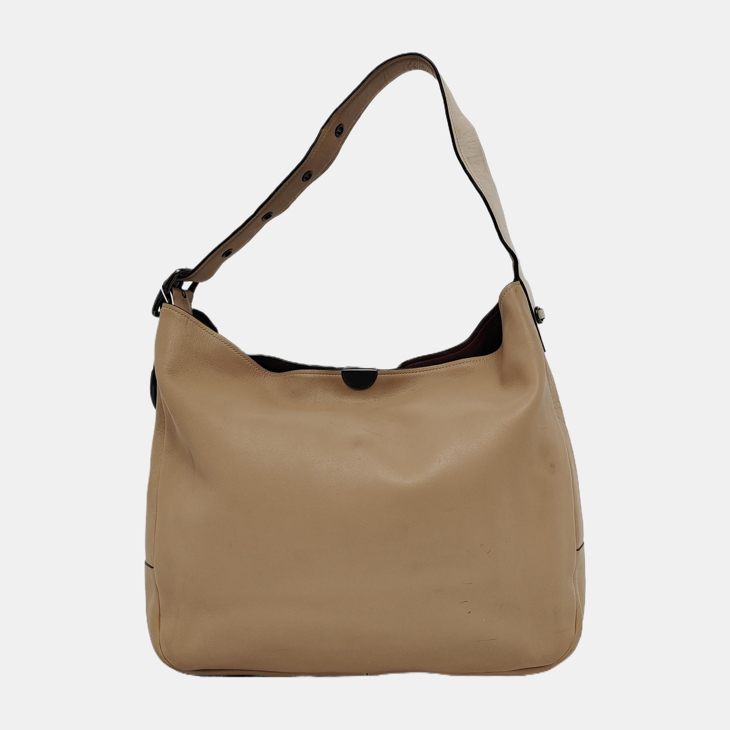COACH Khaki cowhide single shoulder bag Black hardware-(SKU)-943933667