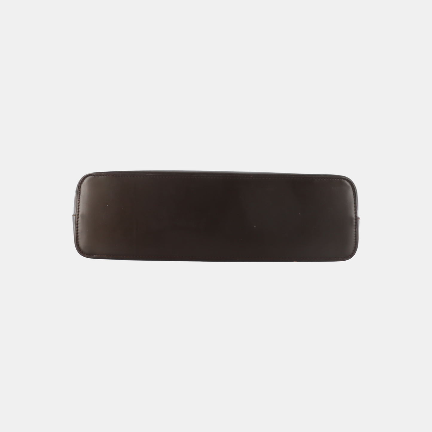 LOEWE T Pouch Dark Brown Leather Handbag Silver Hardware-(SKU)-13379220