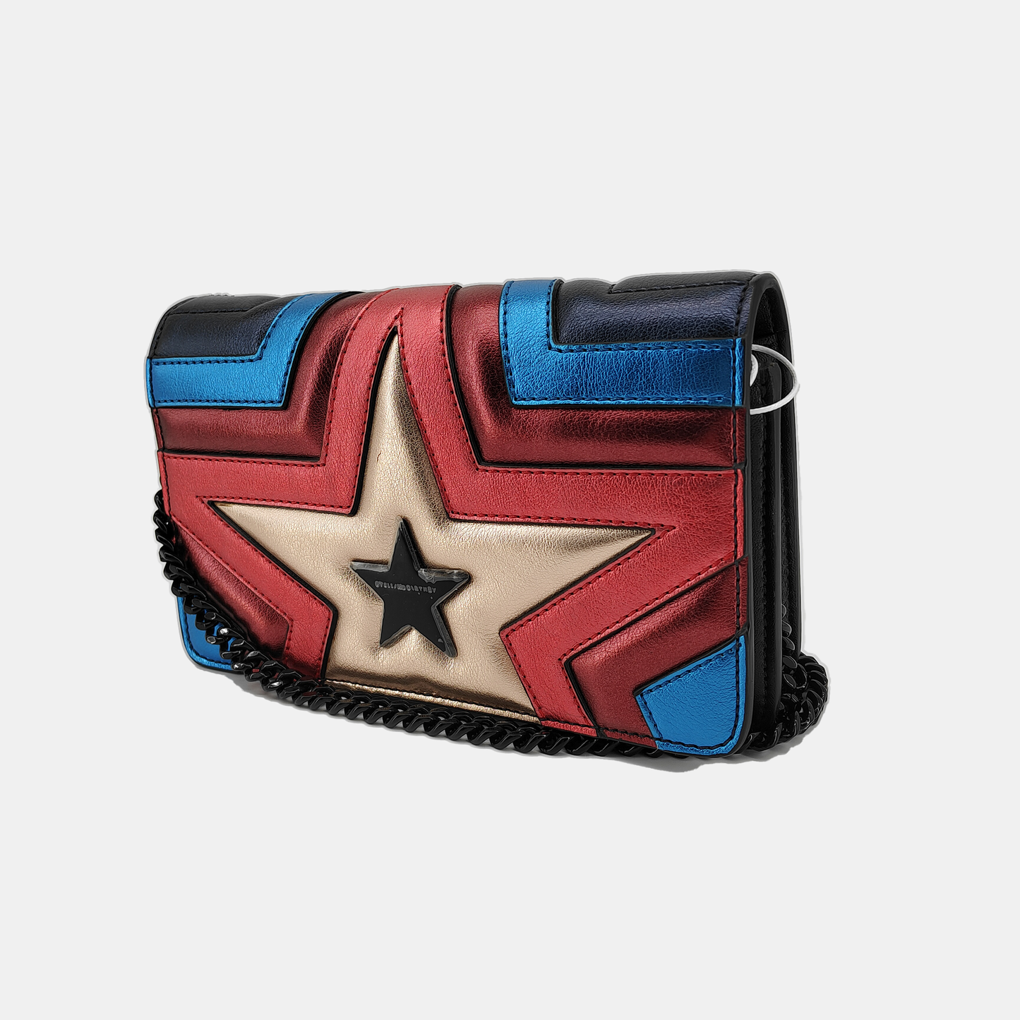 STELLA McCARTNEY Stella Star Multicolor Leather Quilted Crossbody Bag Black hardware-(SKU)-940252444