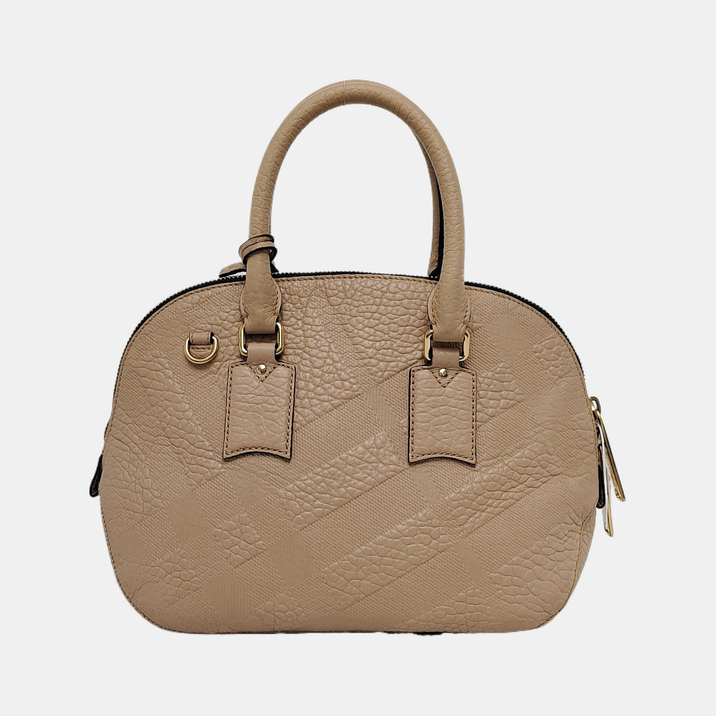 BURBERRY Sartorial Orchard Small size Nude Pink Cowhide Tote Bag Single Shoulder Bag Crossbody Golden hardware-(SKU)-943770411