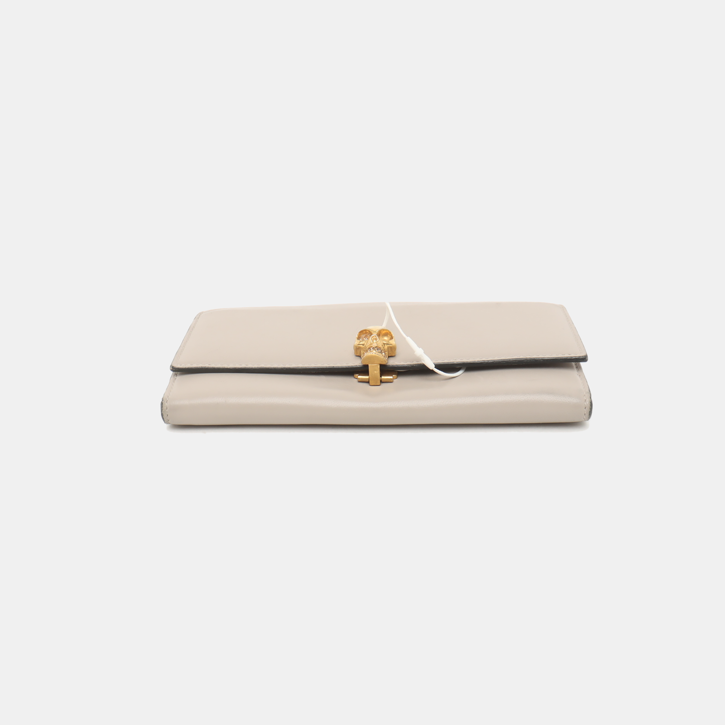 Alexander McQUEEN Gray Sheepskin Wallet Golden hardware-(SKU)-936688253