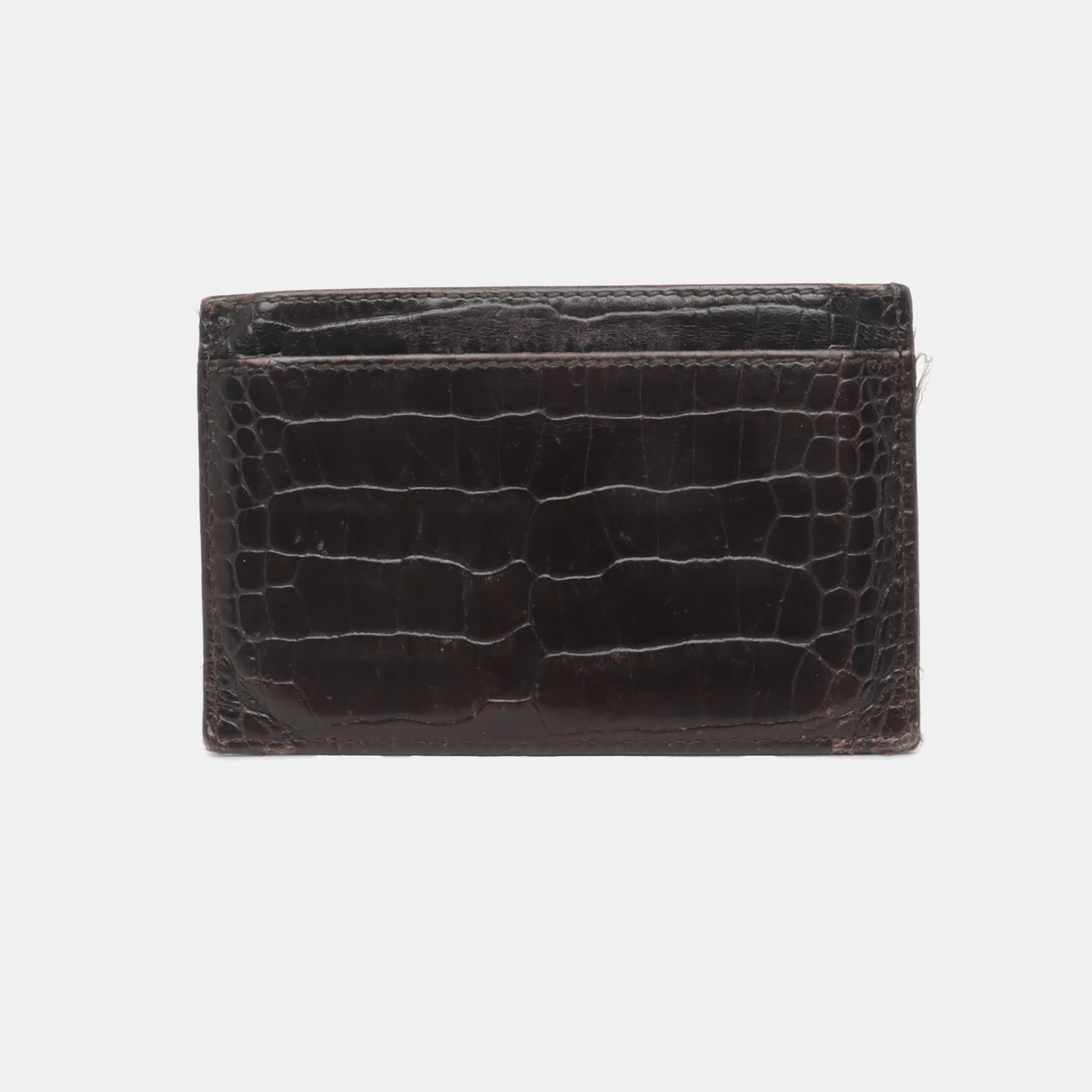MONTBLANC Black Leather Textured Card Case Silver Hardware-(SKU)-938883863