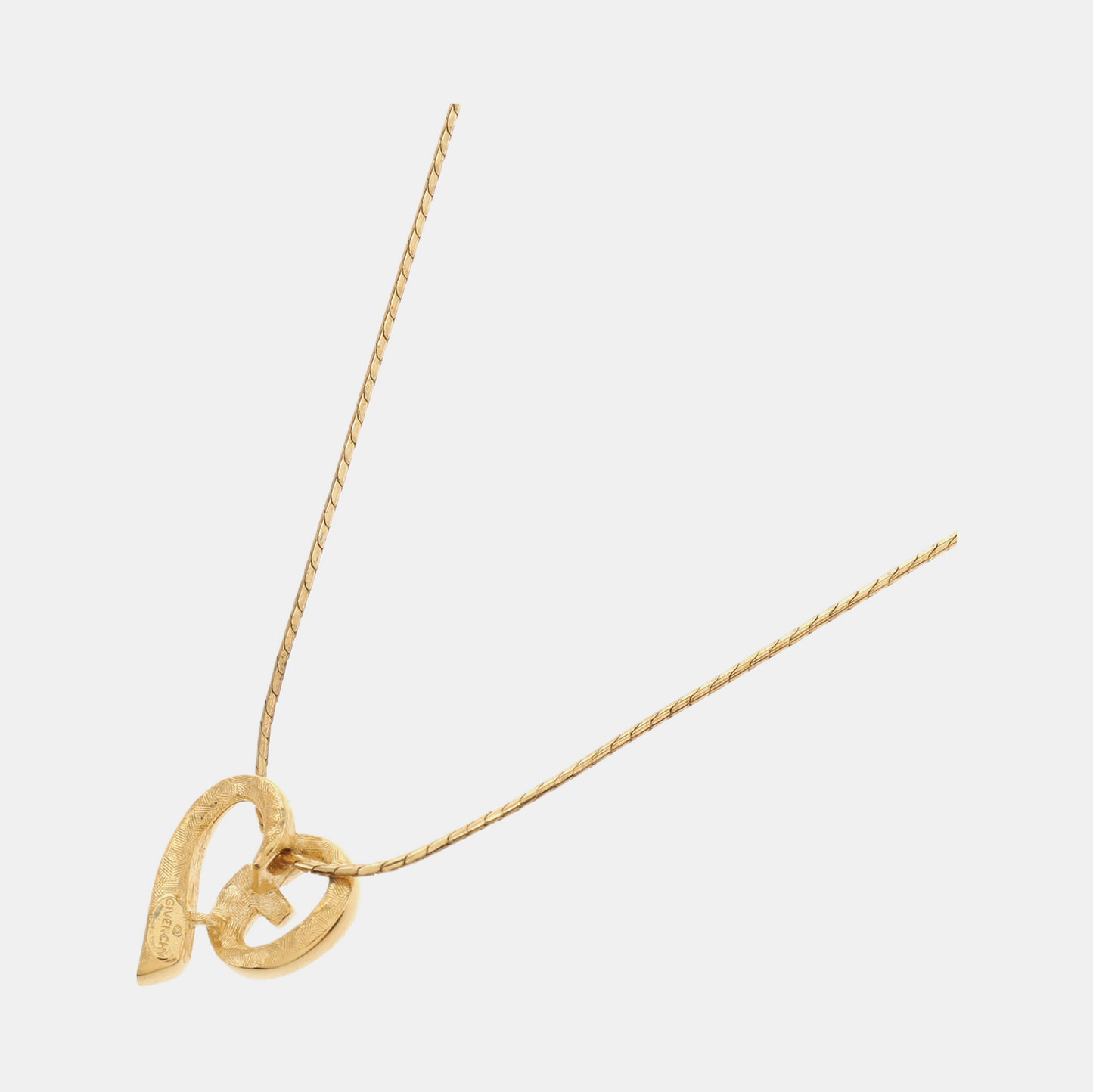 GIVENCHY G Link Gold Alloy Artificial Crystal Embedded Necklace Length37cm-(SKU)-942285158