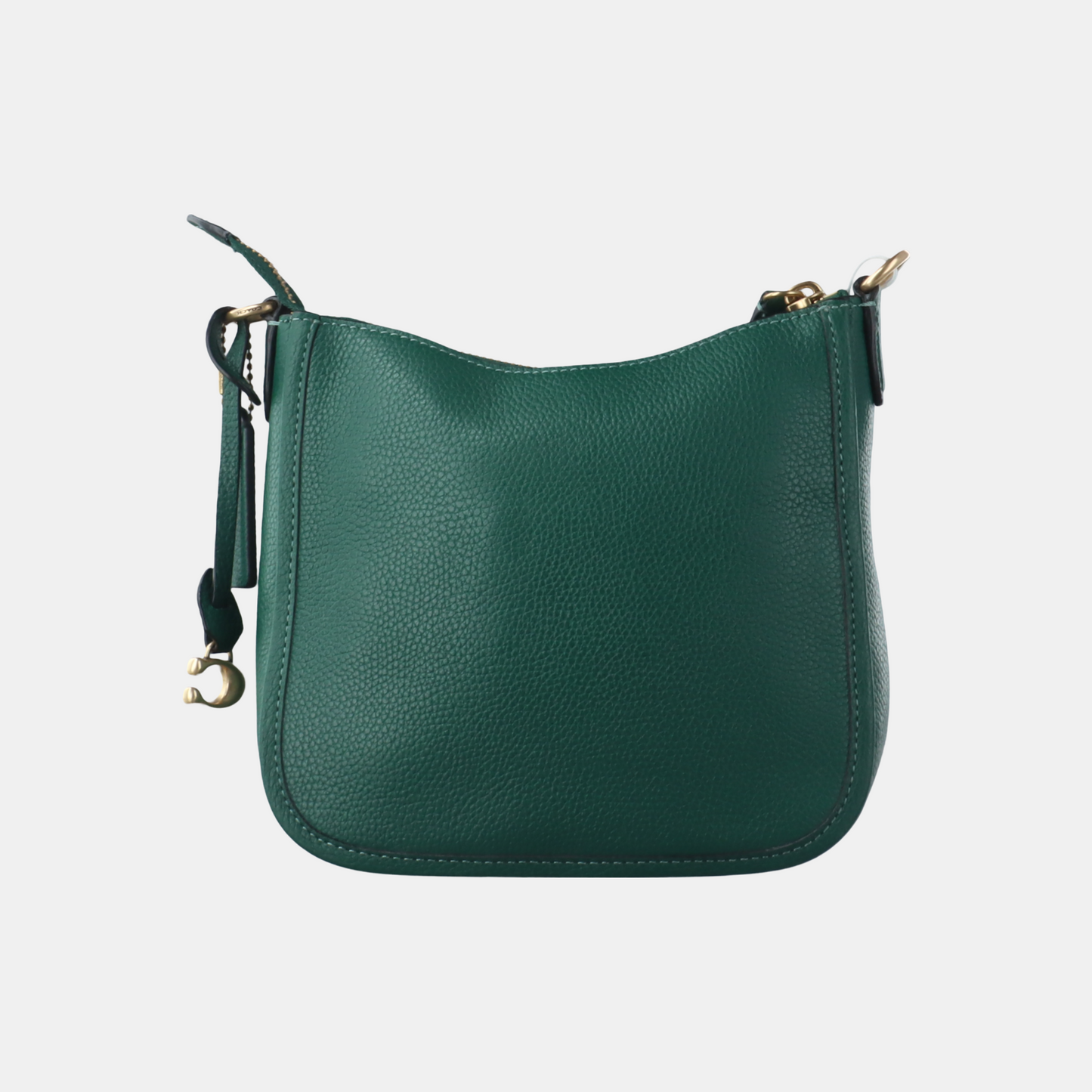 COACH Green Leather Crossbody Single Shoulder Bag Golden hardware Removable shoulder strap-(SKU)-928495237