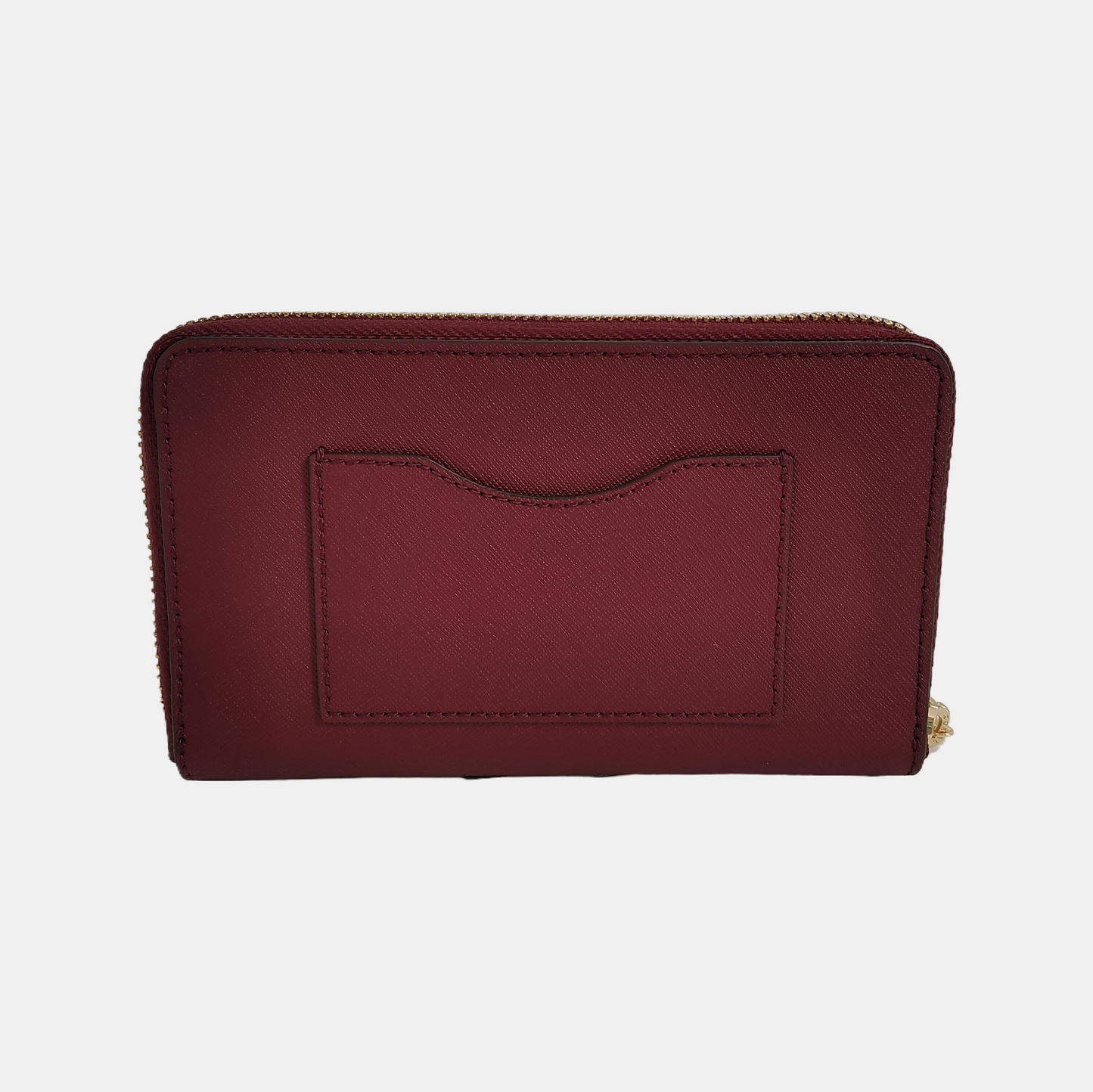 TORY BURCH York Burgundy leather wallet Golden hardware-(SKU)-941857732