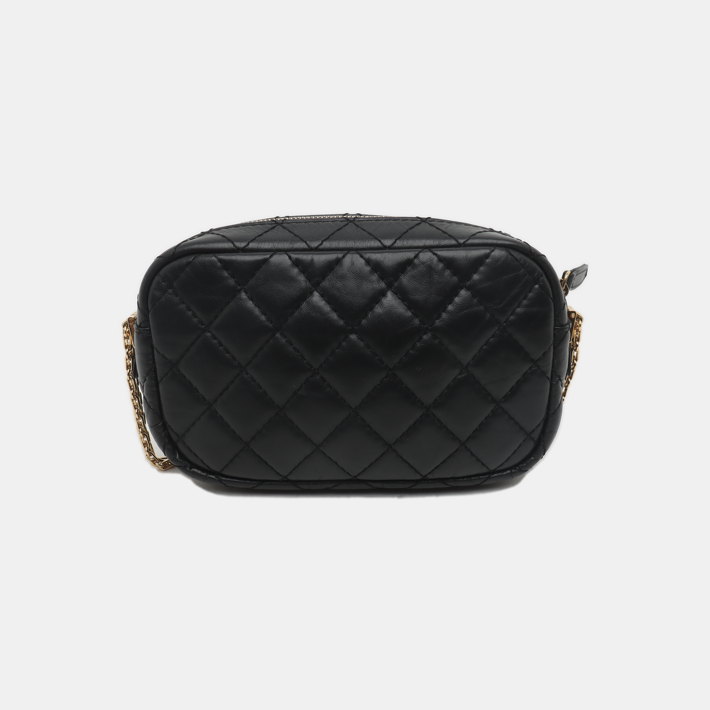 CHANEL 2.55 Mini Black Calfskin Quilted Shoulder Bag with Gold Hardware, 27 Clutch-(SKU)-935562436