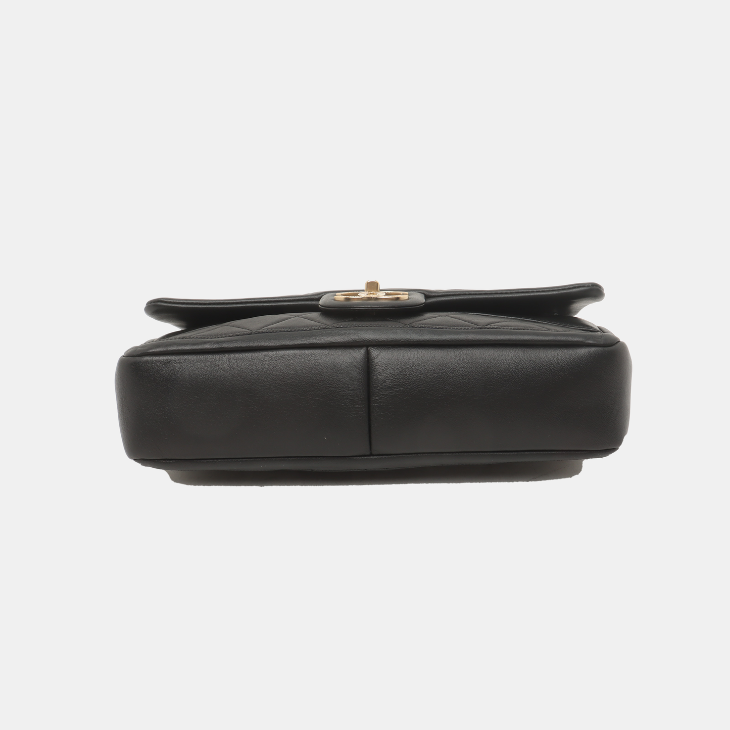 CHANEL GRAPHIC Medium Black Leather Quilted Shoulder Bag with Removable Strap-(SKU)-933903189