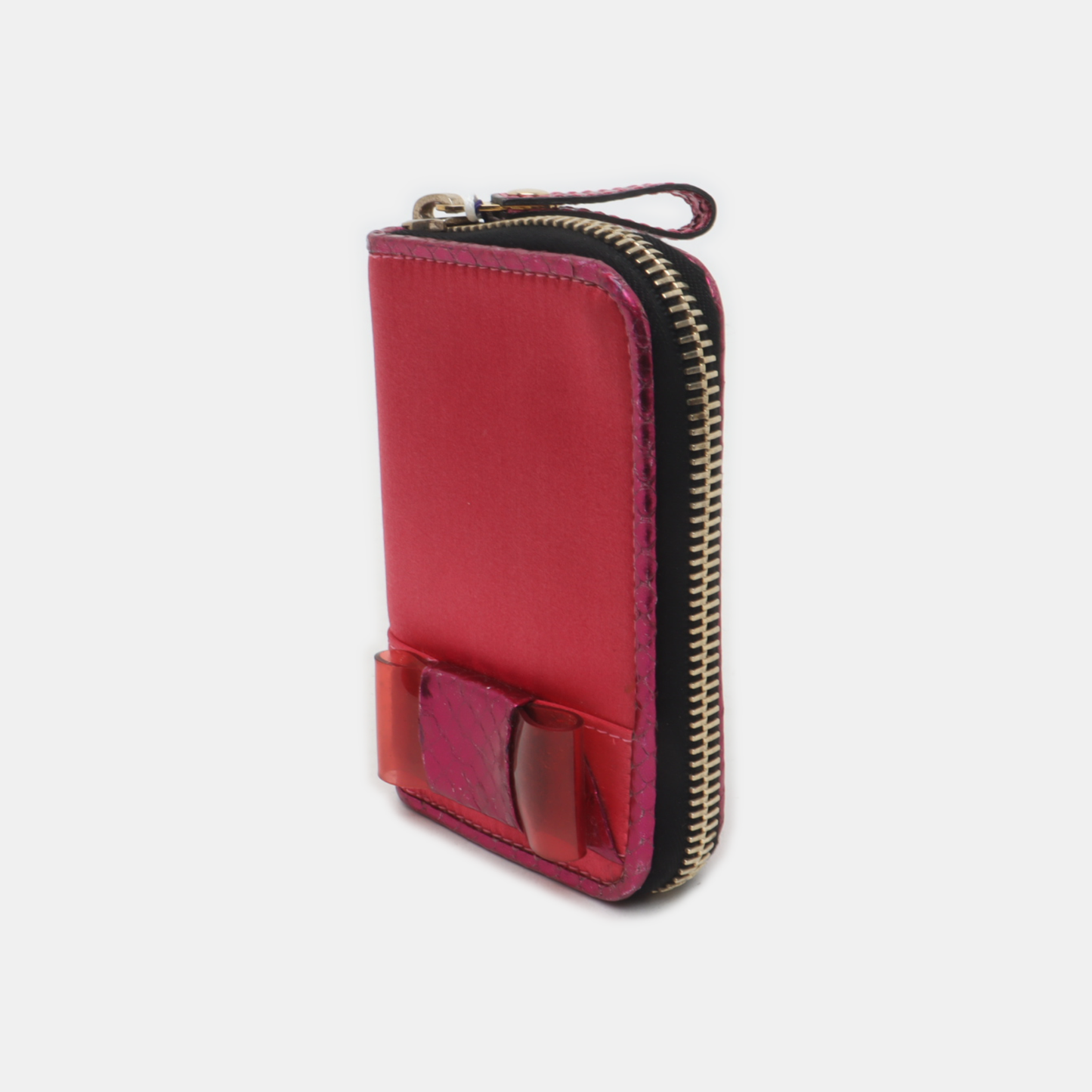 BURBERRY Blush Pink Satin Wallet Golden hardware-(SKU)-938174307