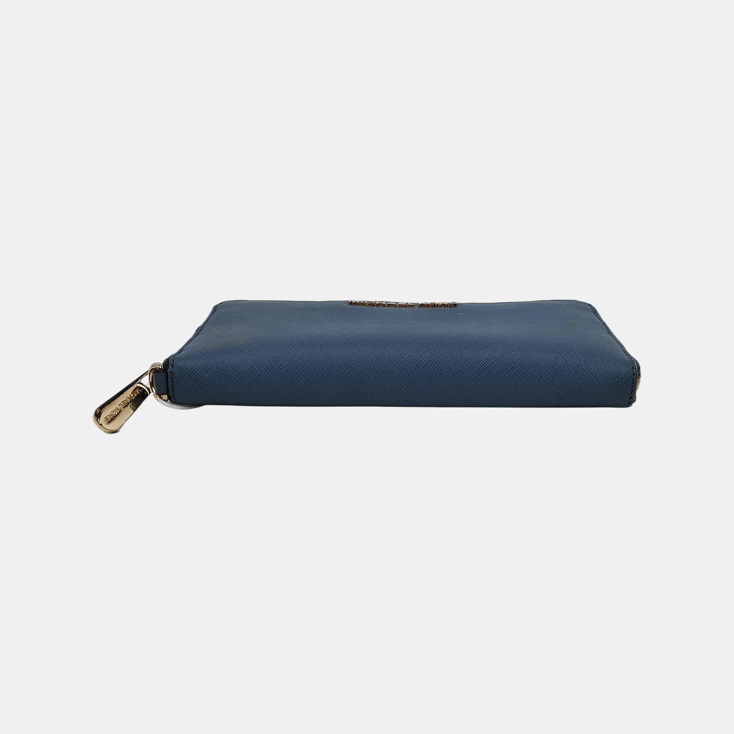 MICHAEL KORS Jet Set TravelDark blue leather textured wallet-(SKU)-940976850