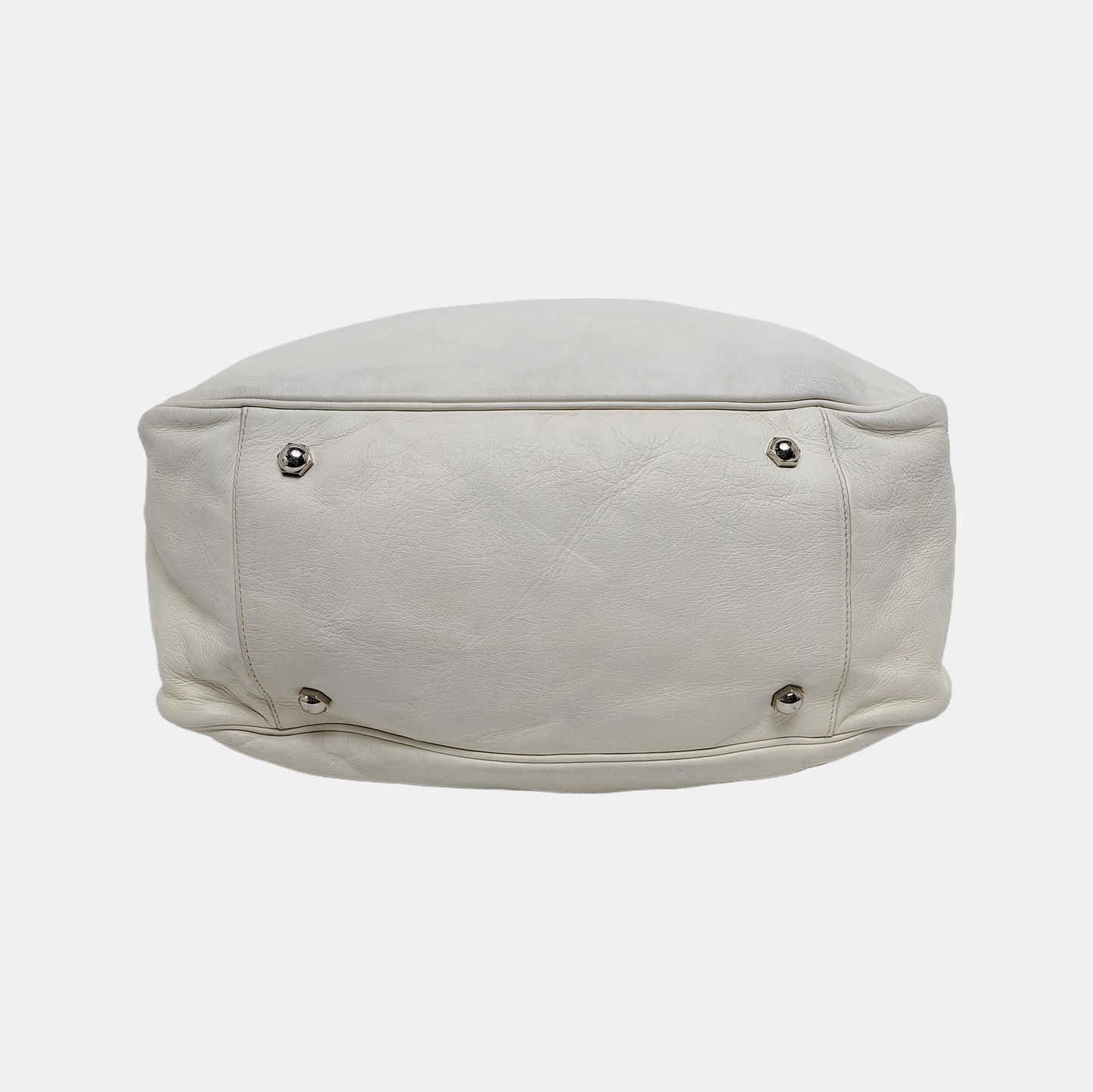 YSL ROADY White Leather Handbag Silver Hardware Sub-bag-(SKU)-942584962