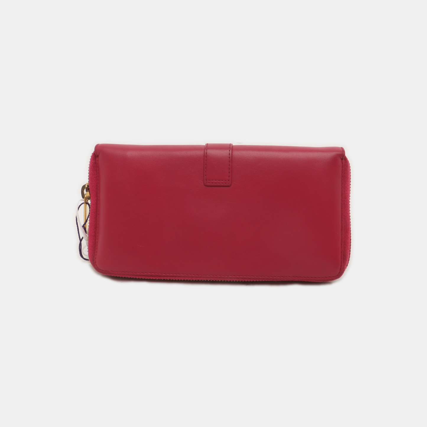 YSL Fuchsia Leather Wallet Golden hardware-(SKU)-935677489