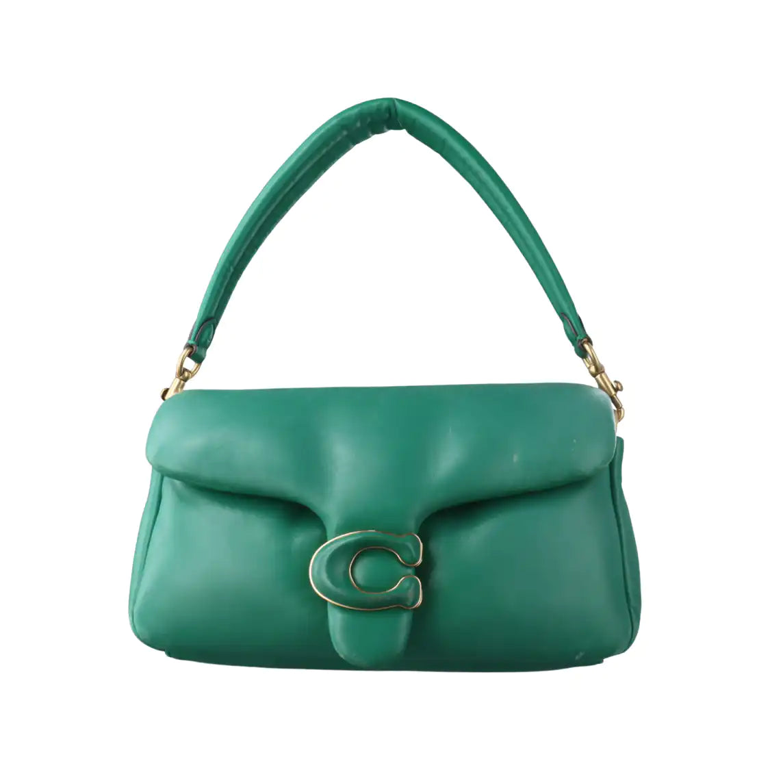 COACH PILLOW TABBY 26 Green Cowhide Crossbody Handbag Single Shoulder Bag Golden hardware shoulder straps-(SKU)-13671839