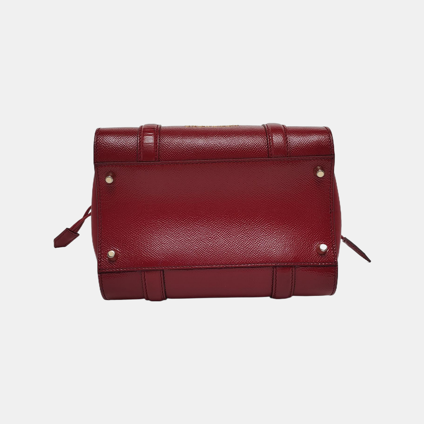 BURBERRY Dinton Red Cowhide Single Shoulder Bag Handbag Crossbody Bag Golden hardware Removable shoulder strap-(SKU)-943696805
