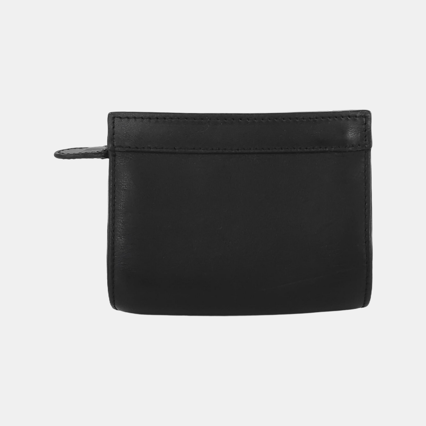 LOEWE Black Leather Studs Wallet Silver Hardware-(SKU)-943658143
